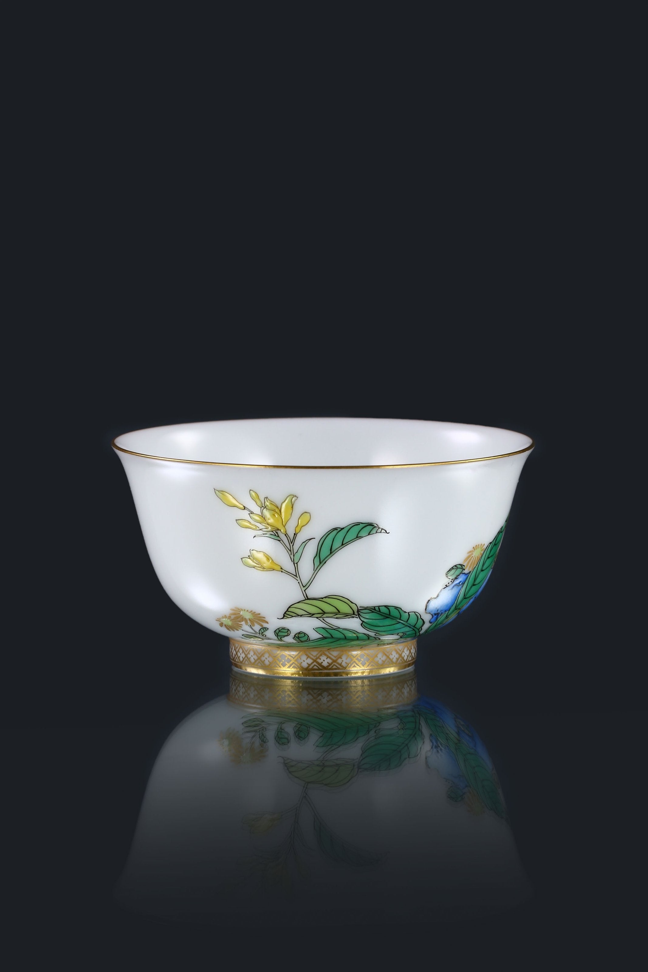 Jade hairpin flower gaiwan/tea cup