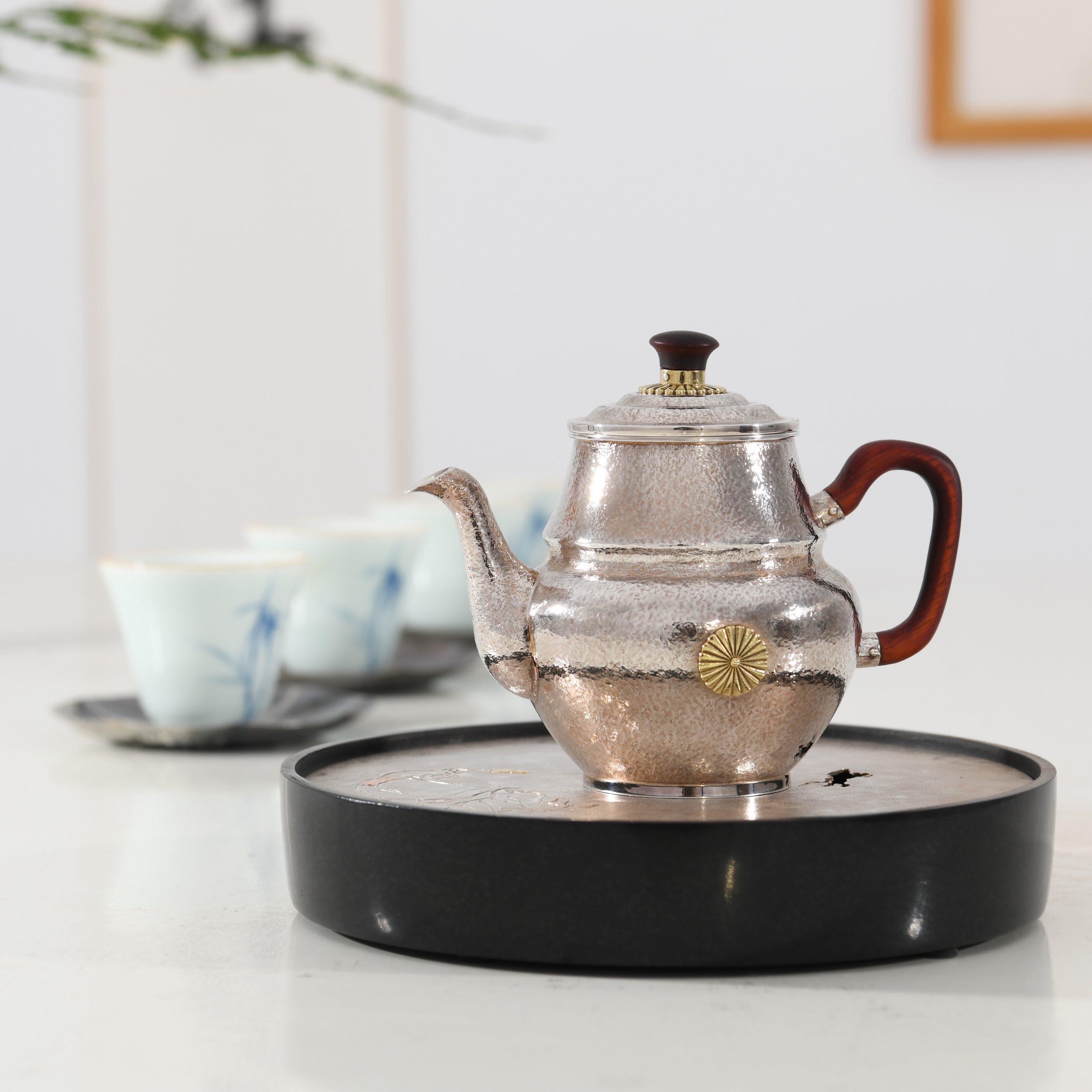 Tibetan Sterling Silver Teapot