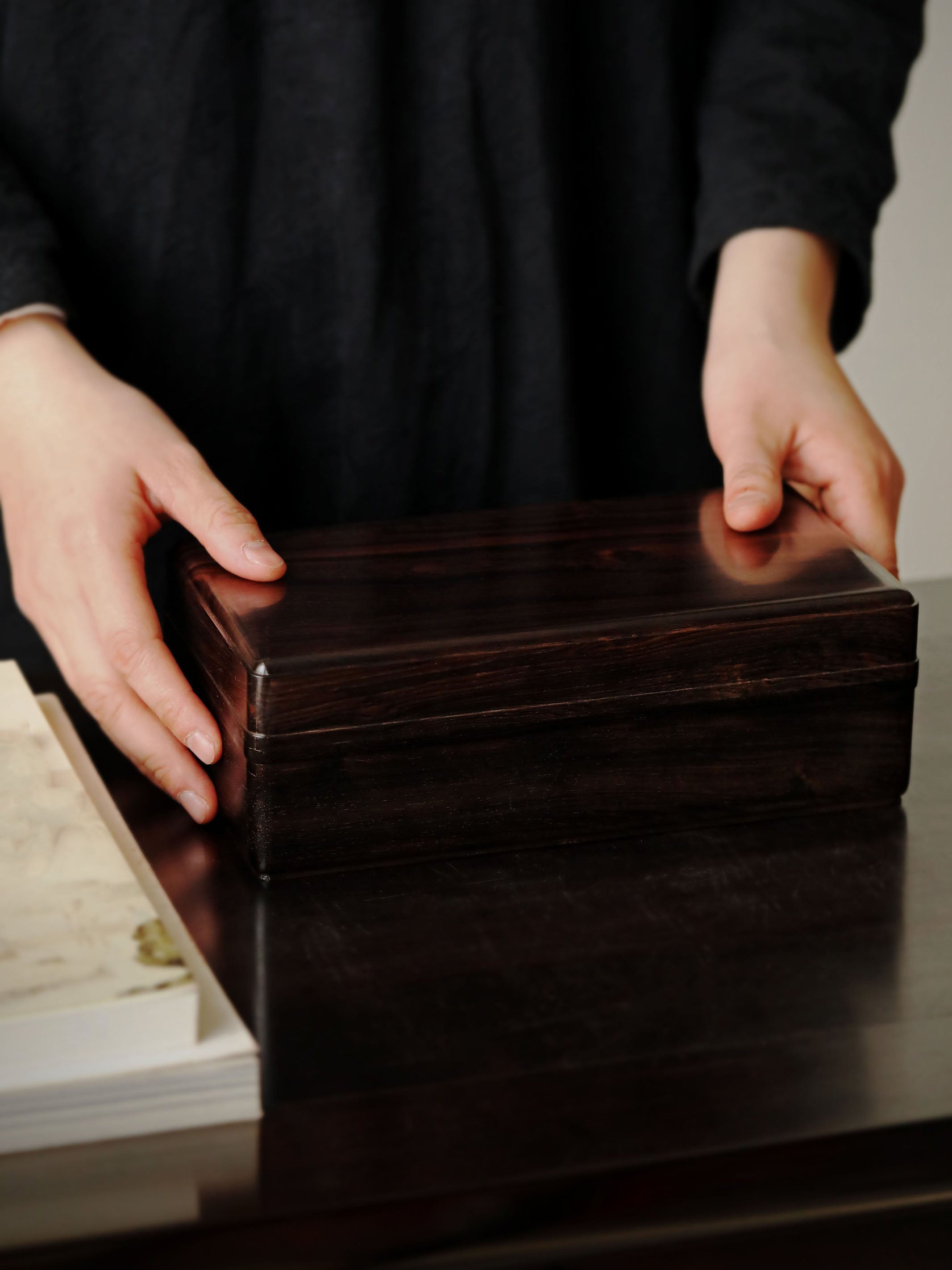 Purple sandalwood stationery box