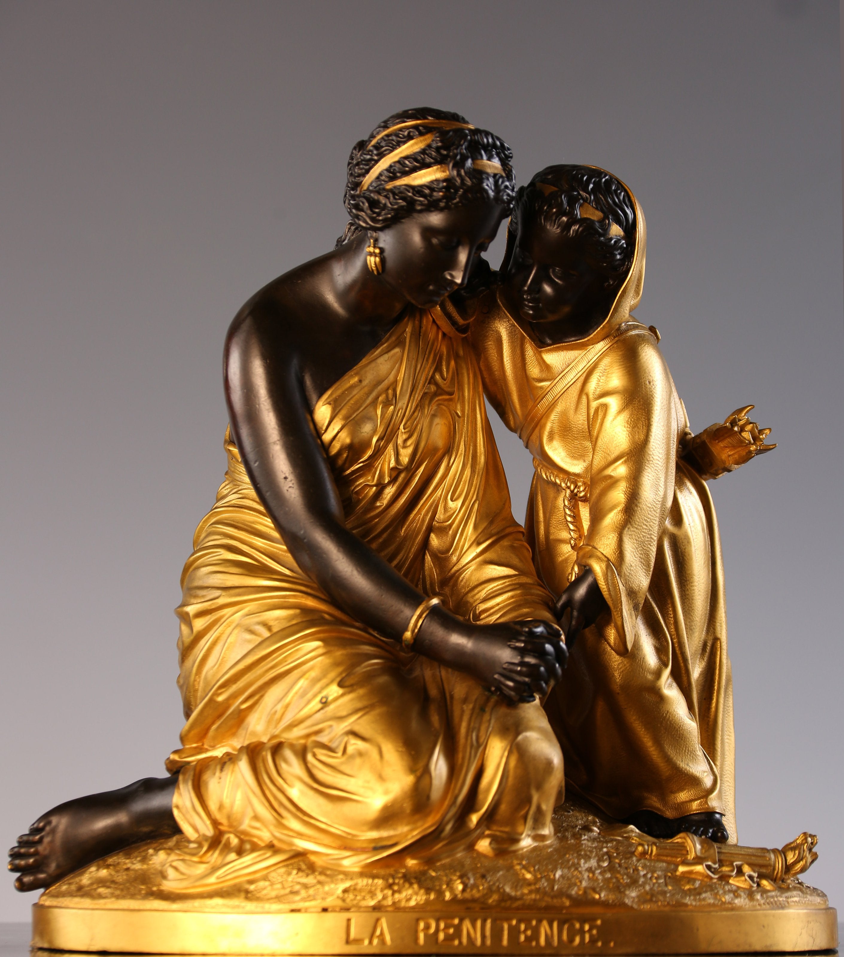 "Prayer" Gilded Bronze Sculpture