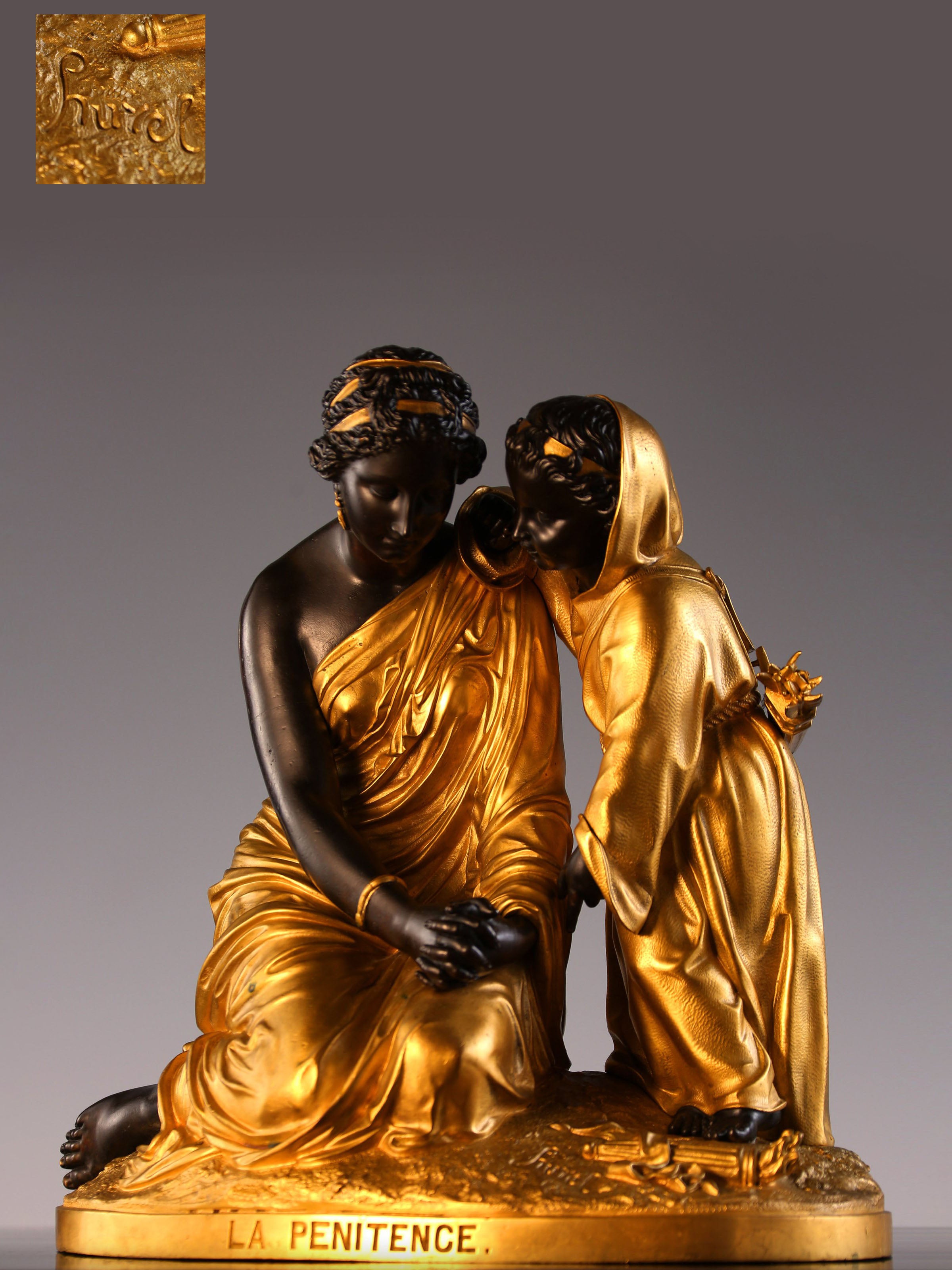 "Prayer" Gilded Bronze Sculpture