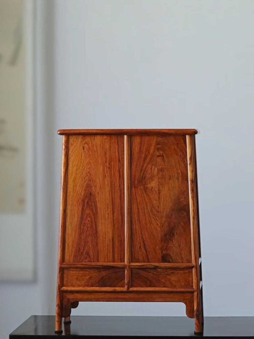 Huanghuali round-cornered tea sideboard