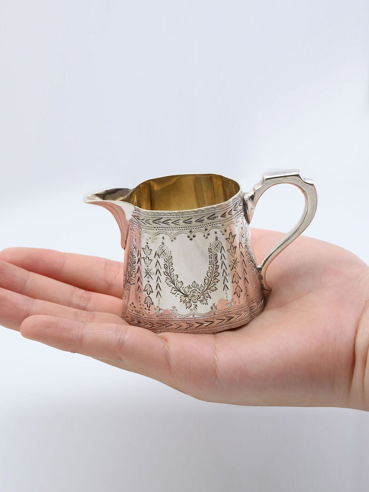 19th-century British silver kettle