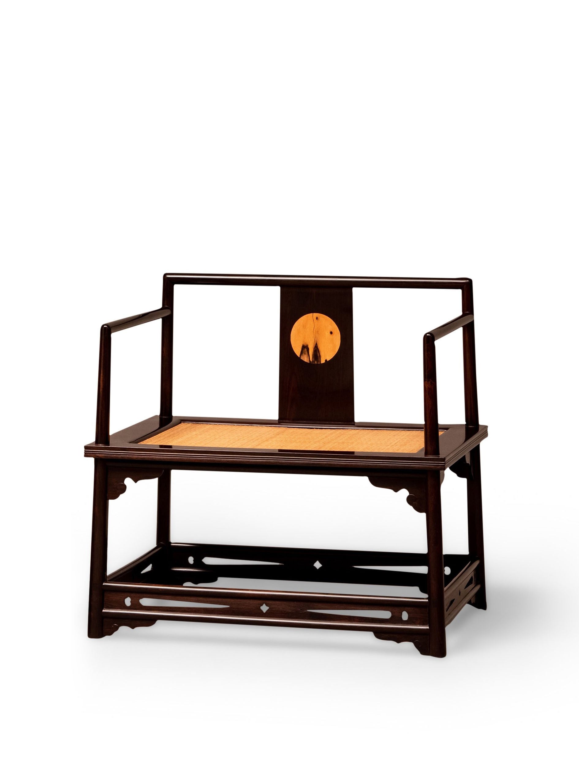 Black rosewood and black persimmon wood Song-style handrails