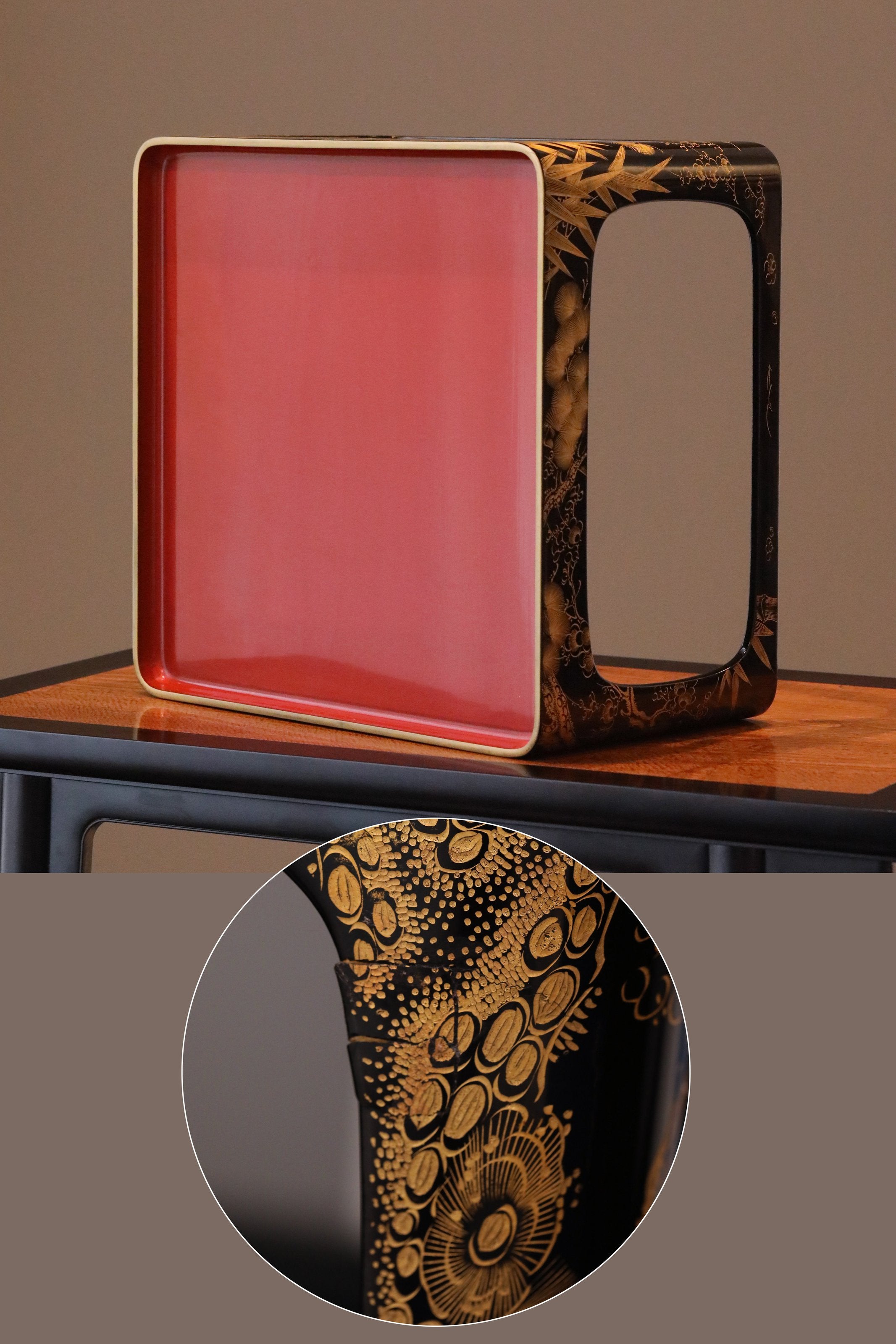 A large lacquer teahouse in Wajima, Japan, dating back to the Meiji period.