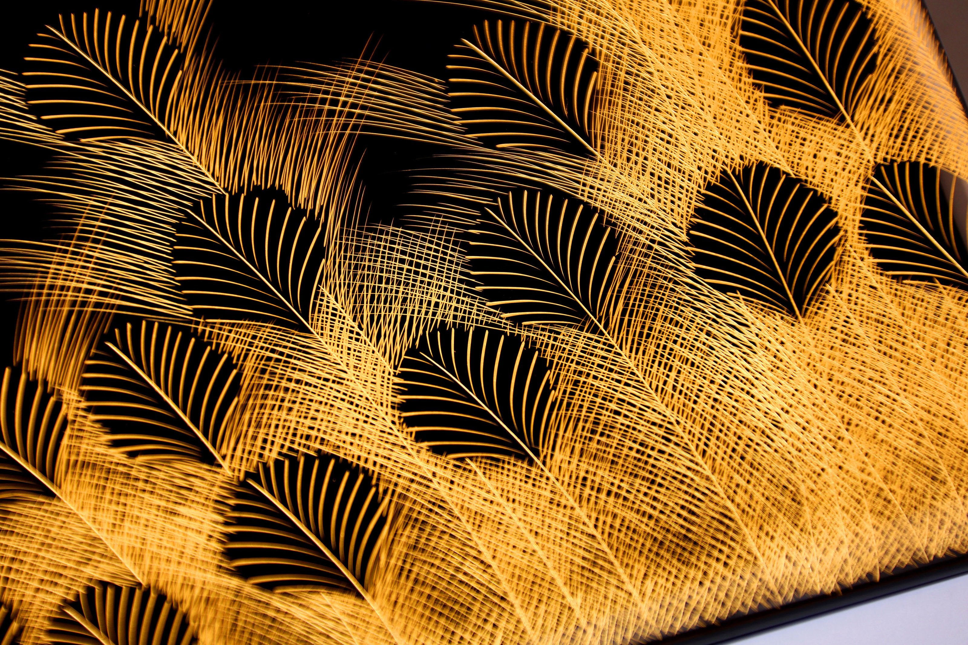 Japanese lacquerware, gold-plated Shiko stone writing box