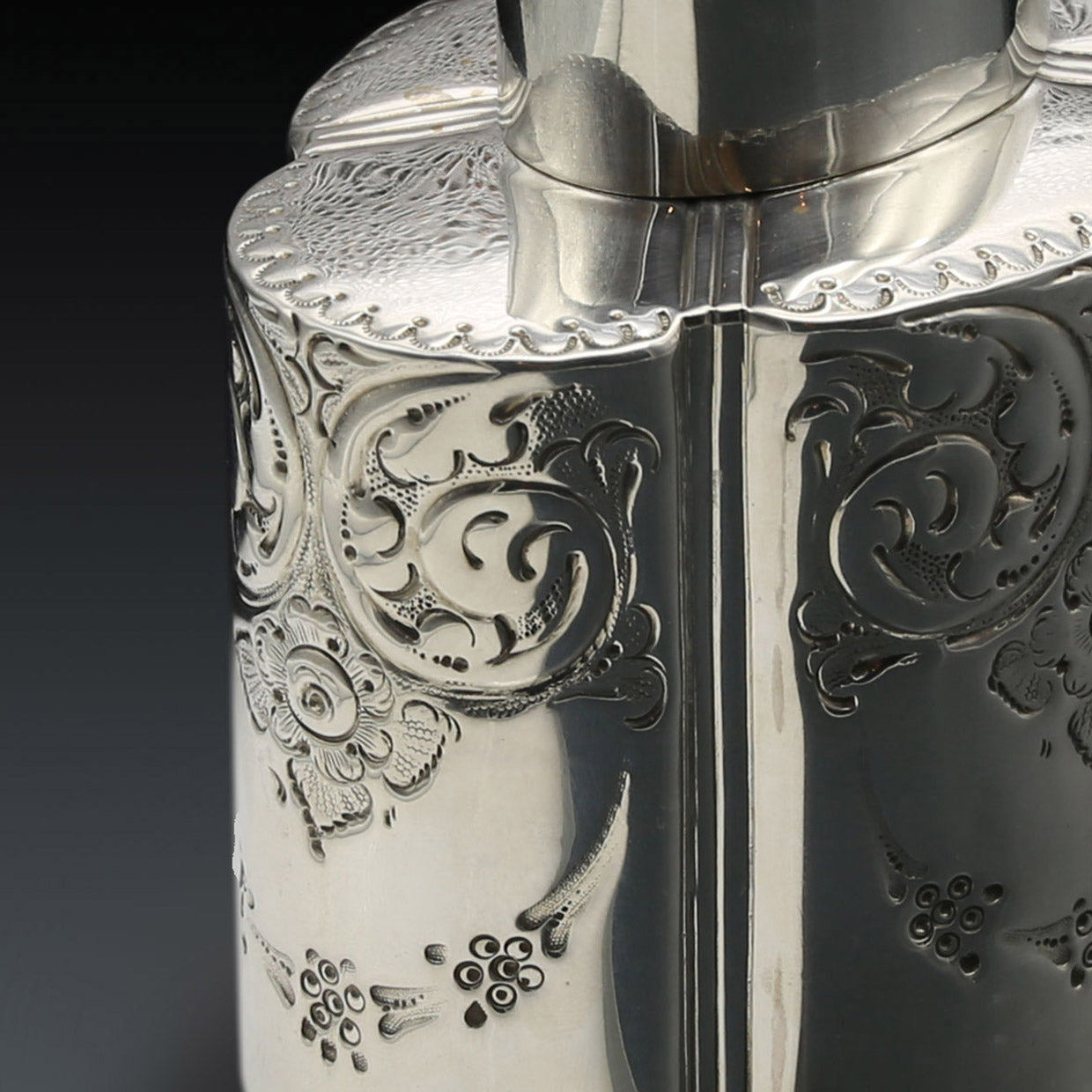 Atkin made sterling silver tea caddies in Sheffield in 1895.