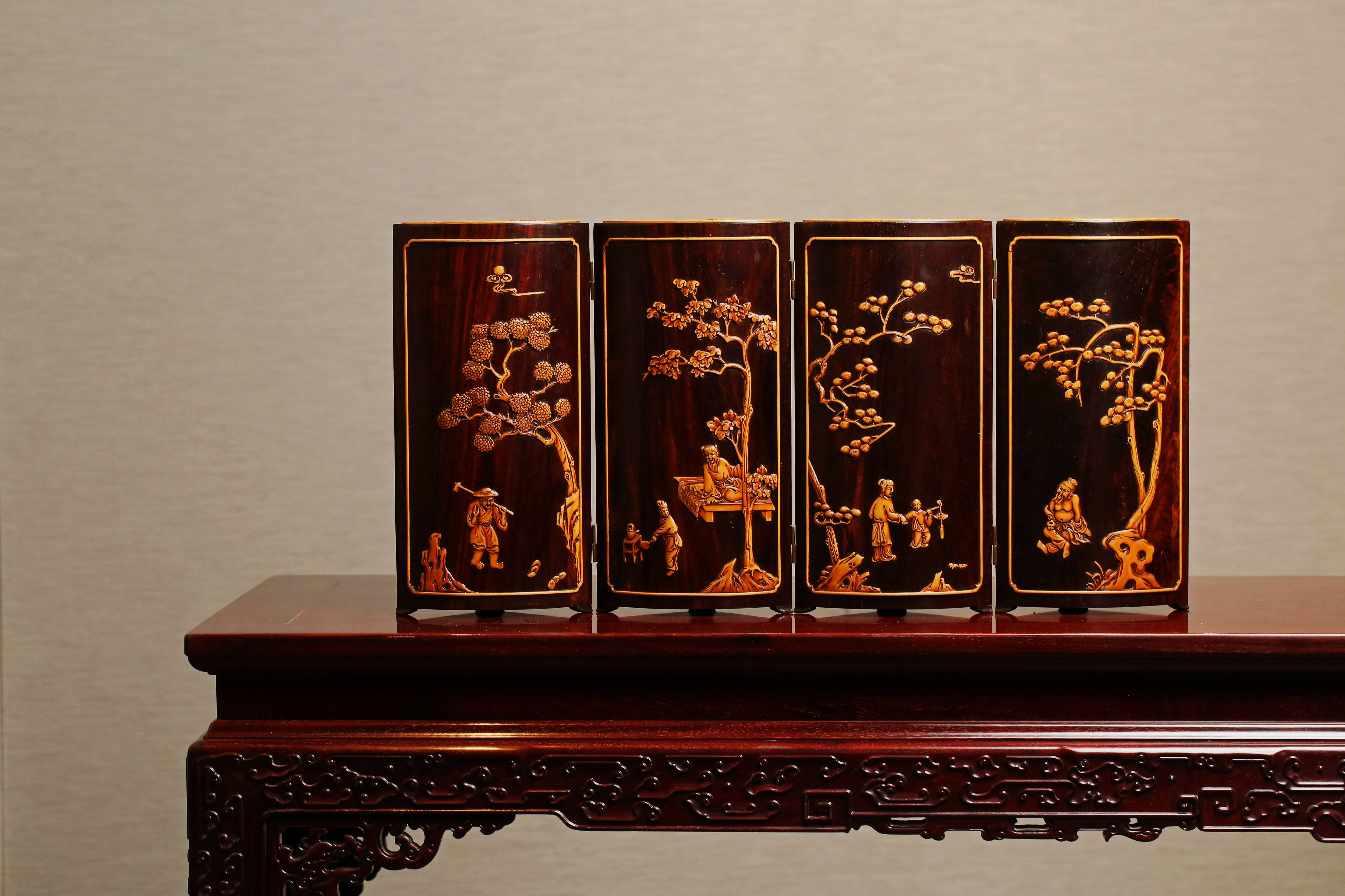 Eight Treasure Round Cabinet