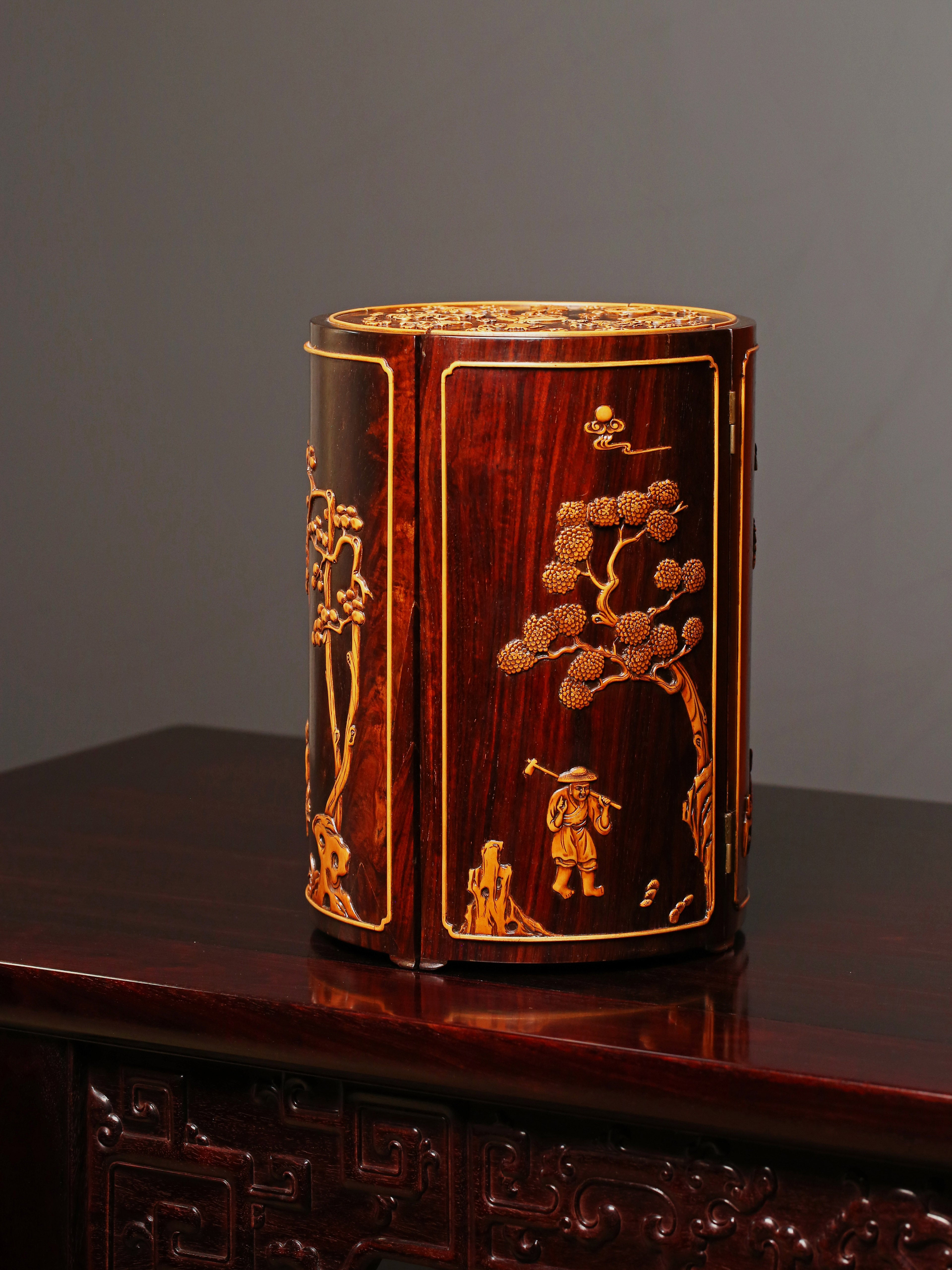Eight Treasure Round Cabinet
