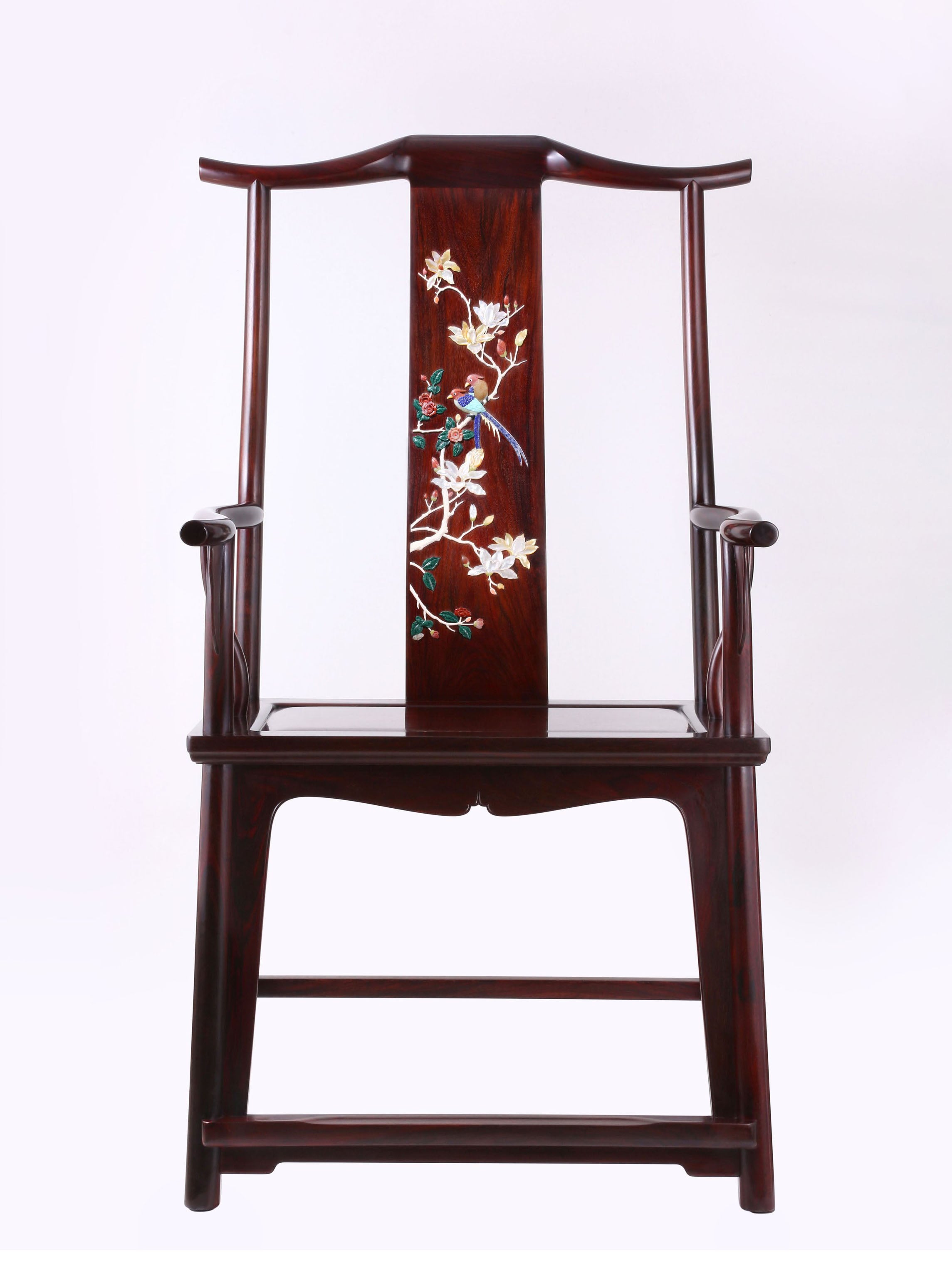 Inlaid Four-Out-of-the-Head Official Hat Chair