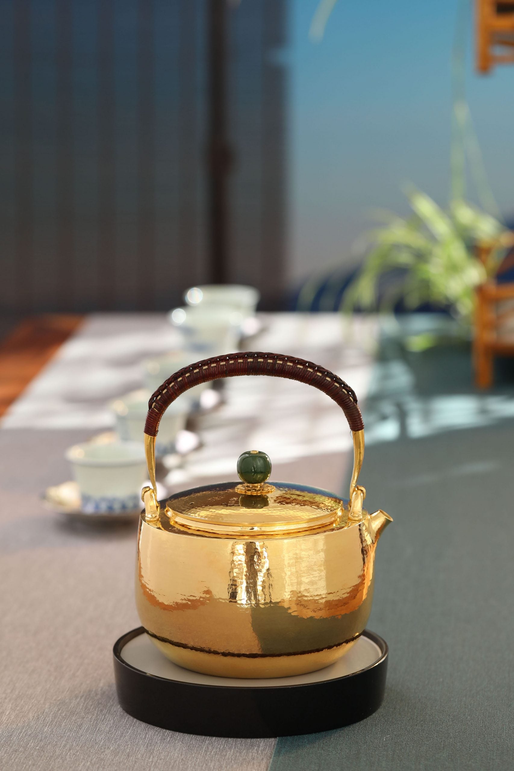 Kitamura-style pure gold and gold-plated silver teapot