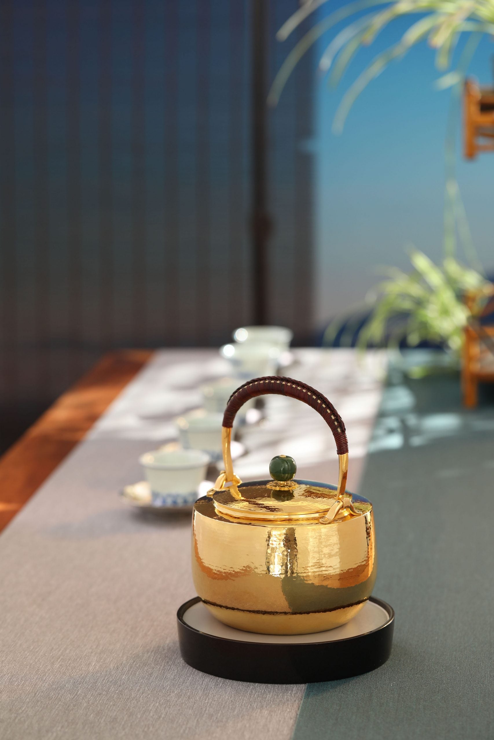 Kitamura-style pure gold and gold-plated silver teapot