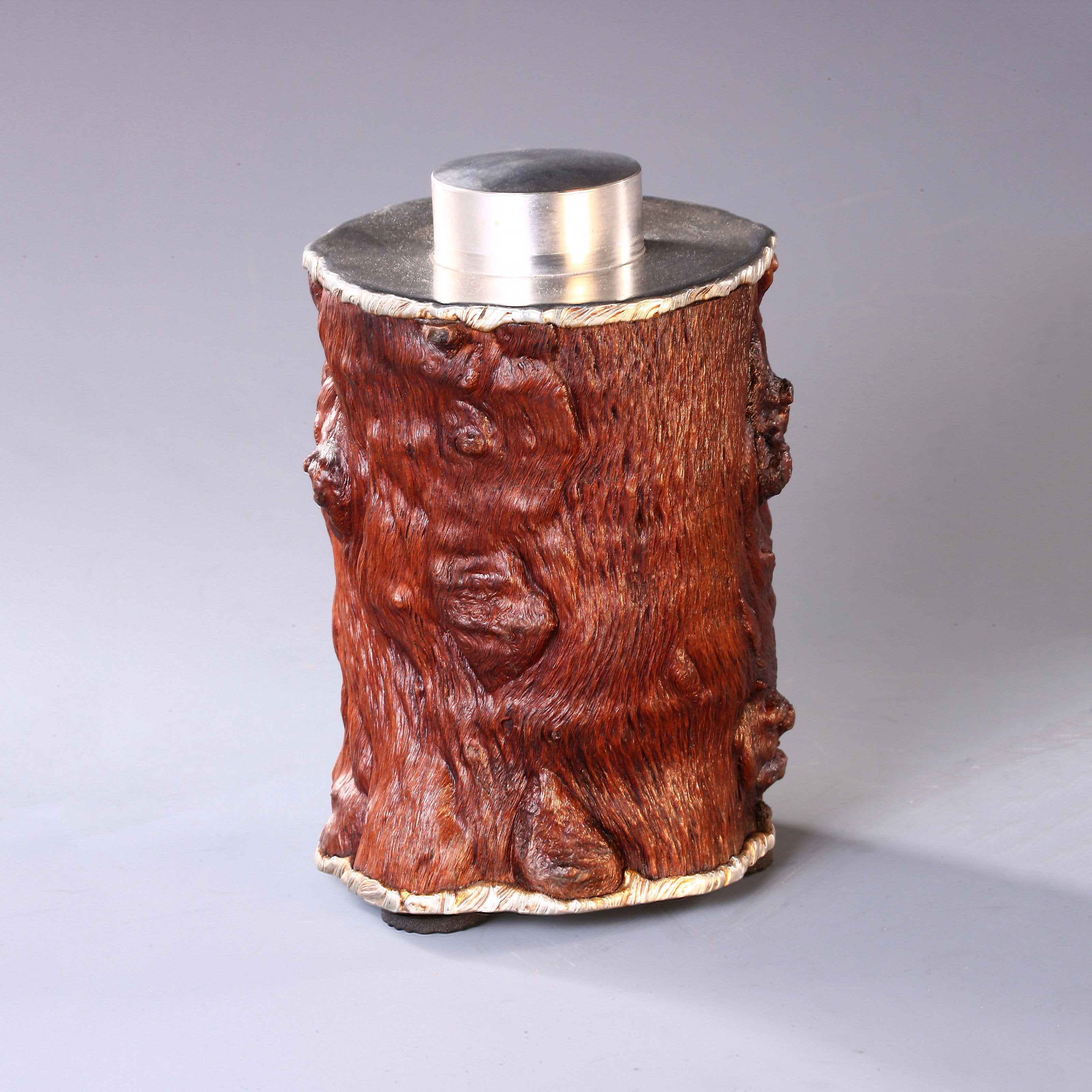 Benguzhi Rongxi carved wood tea canister