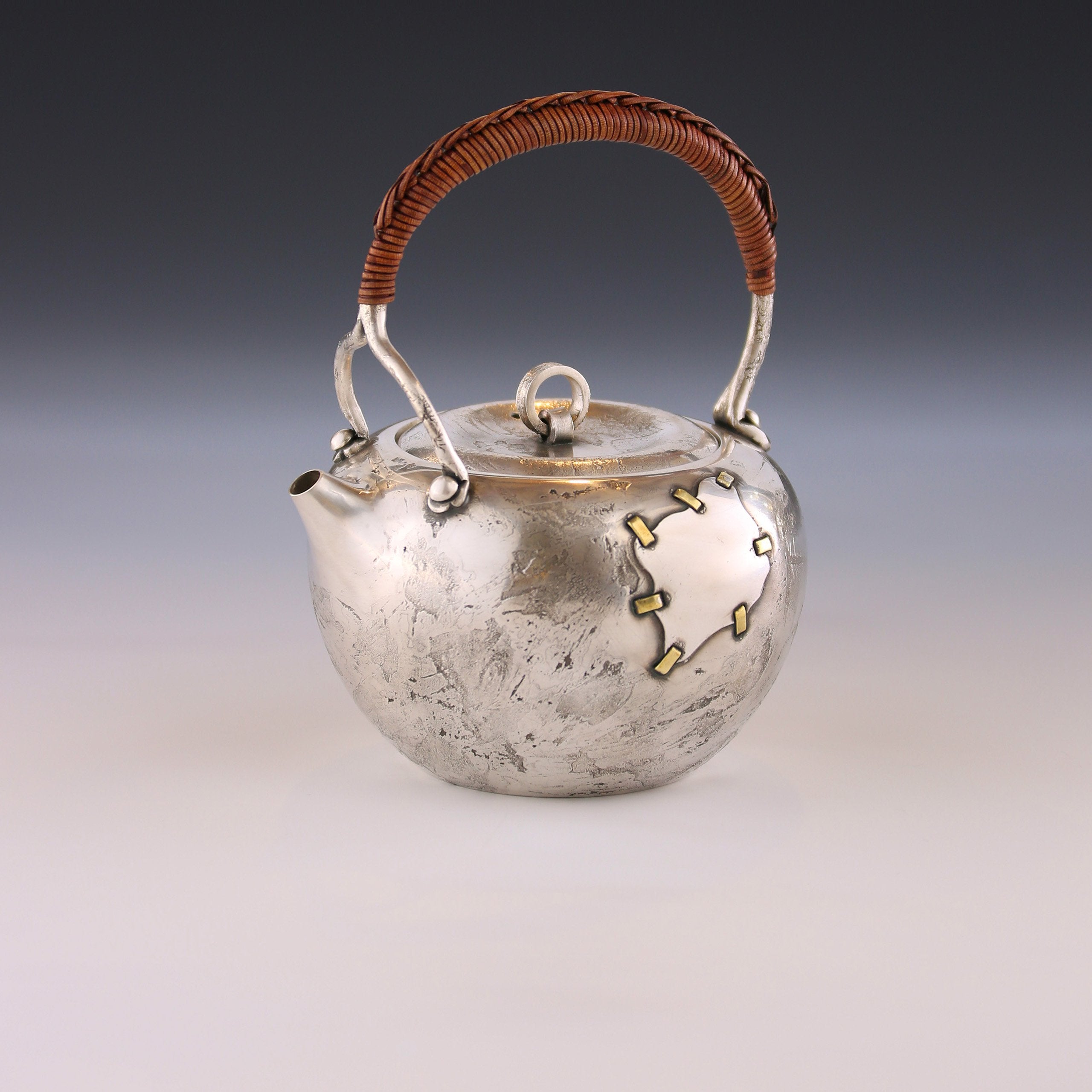 Patchwork Silver Teapot