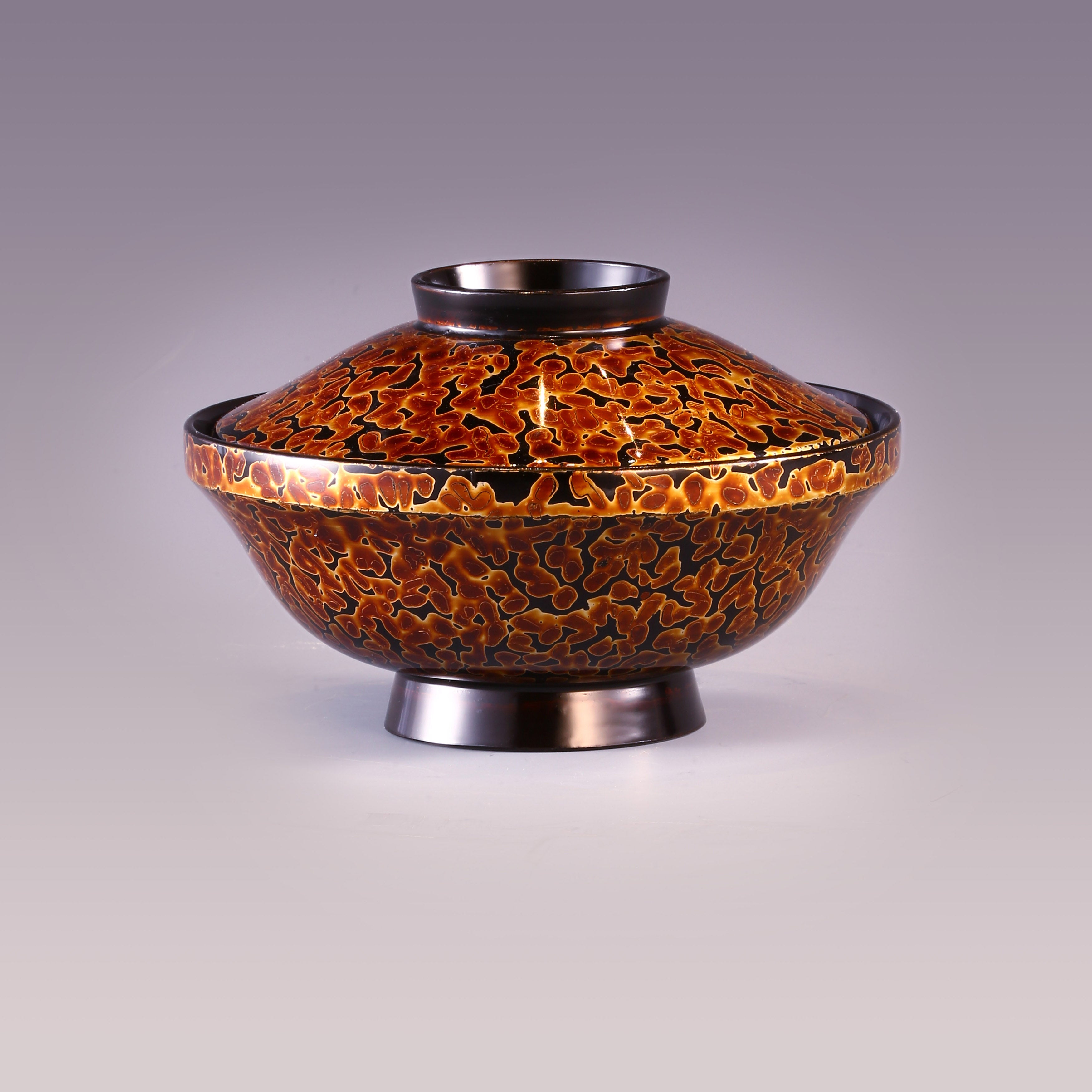 Pineapple lacquer covered bowl, 1963 (Showa 37)