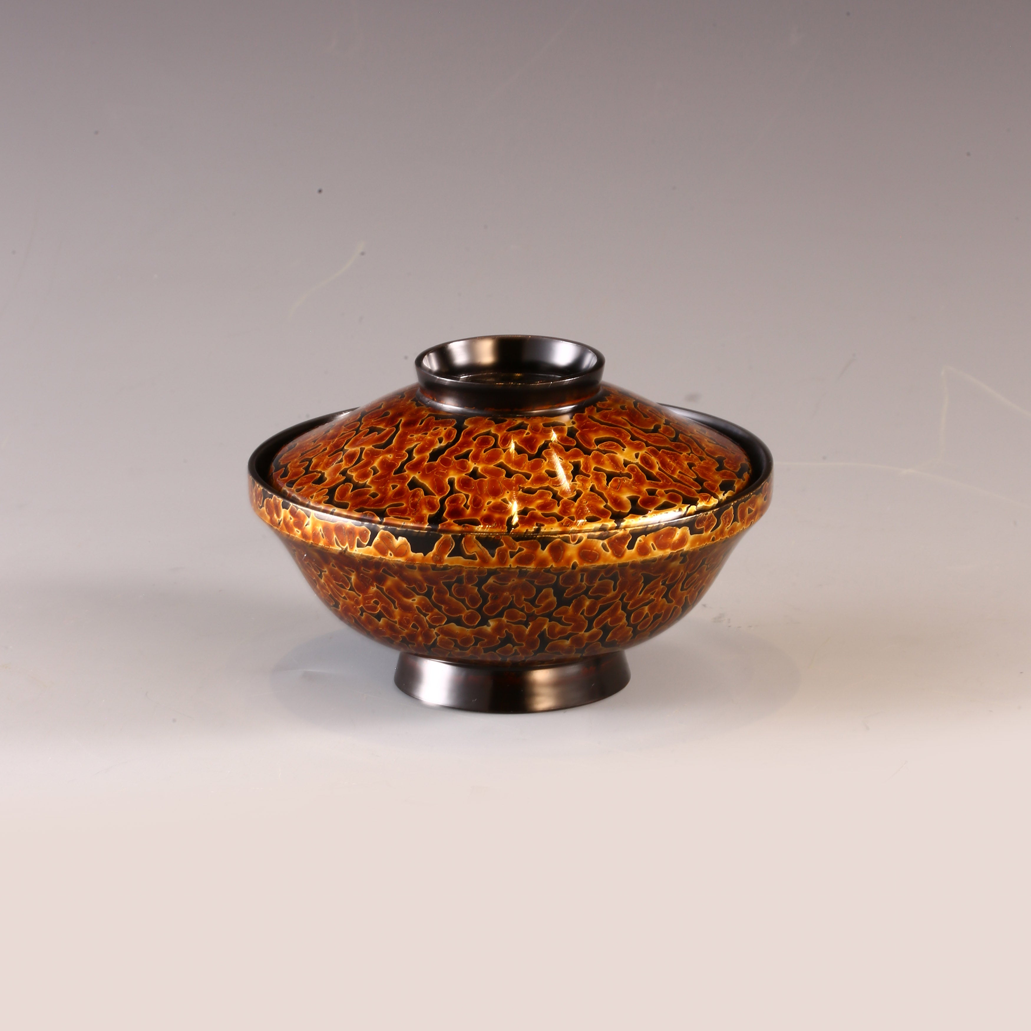 Pineapple lacquer covered bowl, 1963 (Showa 37)