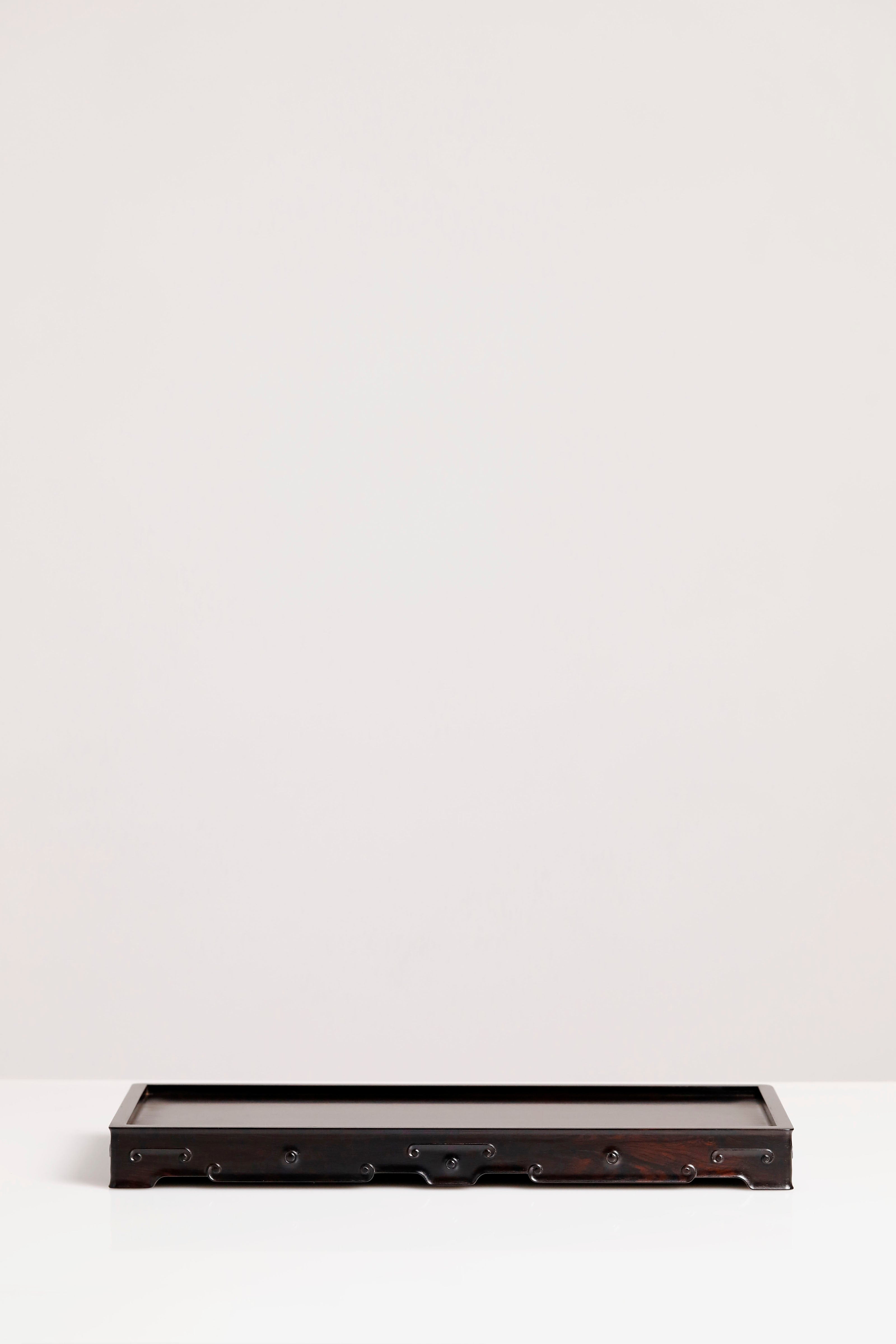 Plain purple sandalwood tray