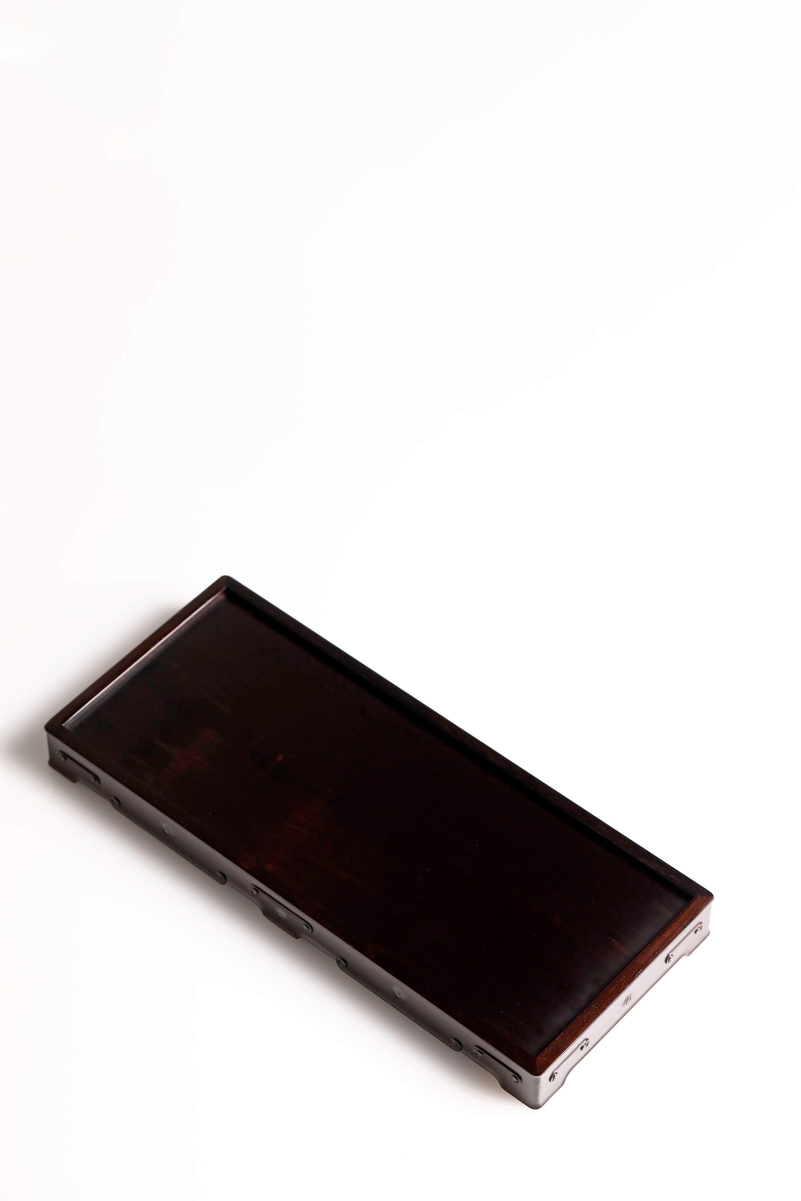 Plain purple sandalwood tray