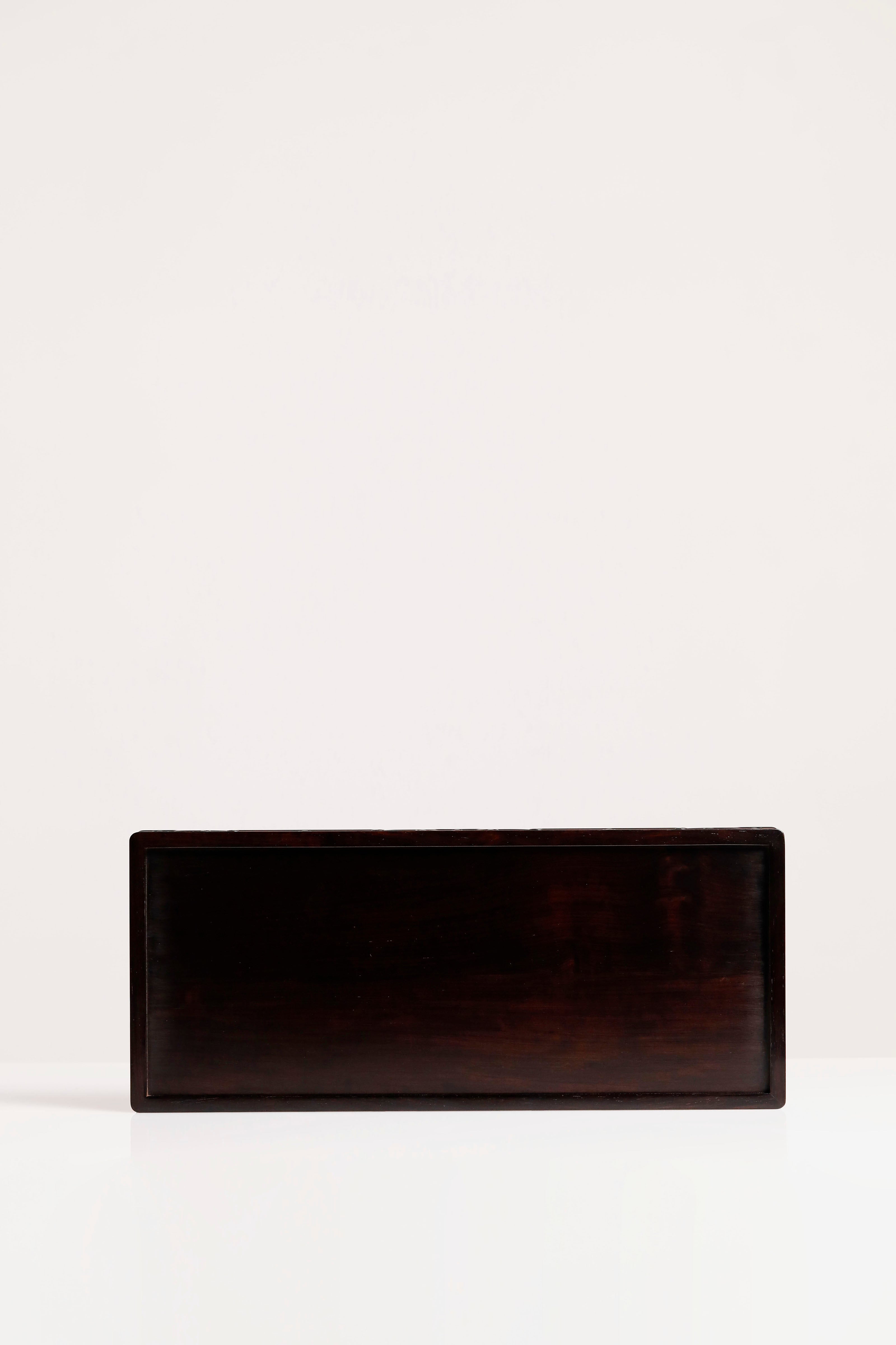 Plain purple sandalwood tray