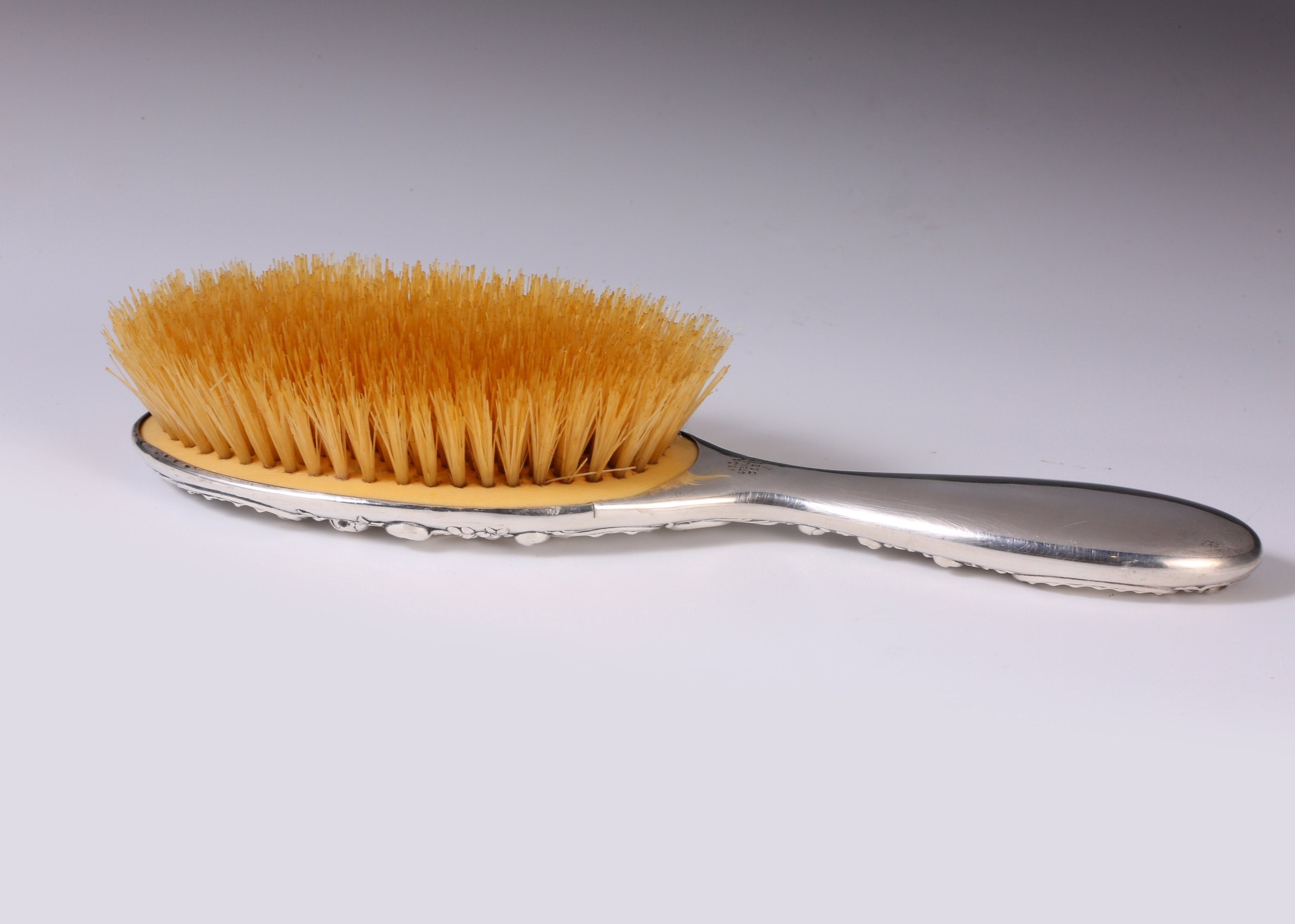 American antique sterling silver long-handled brush