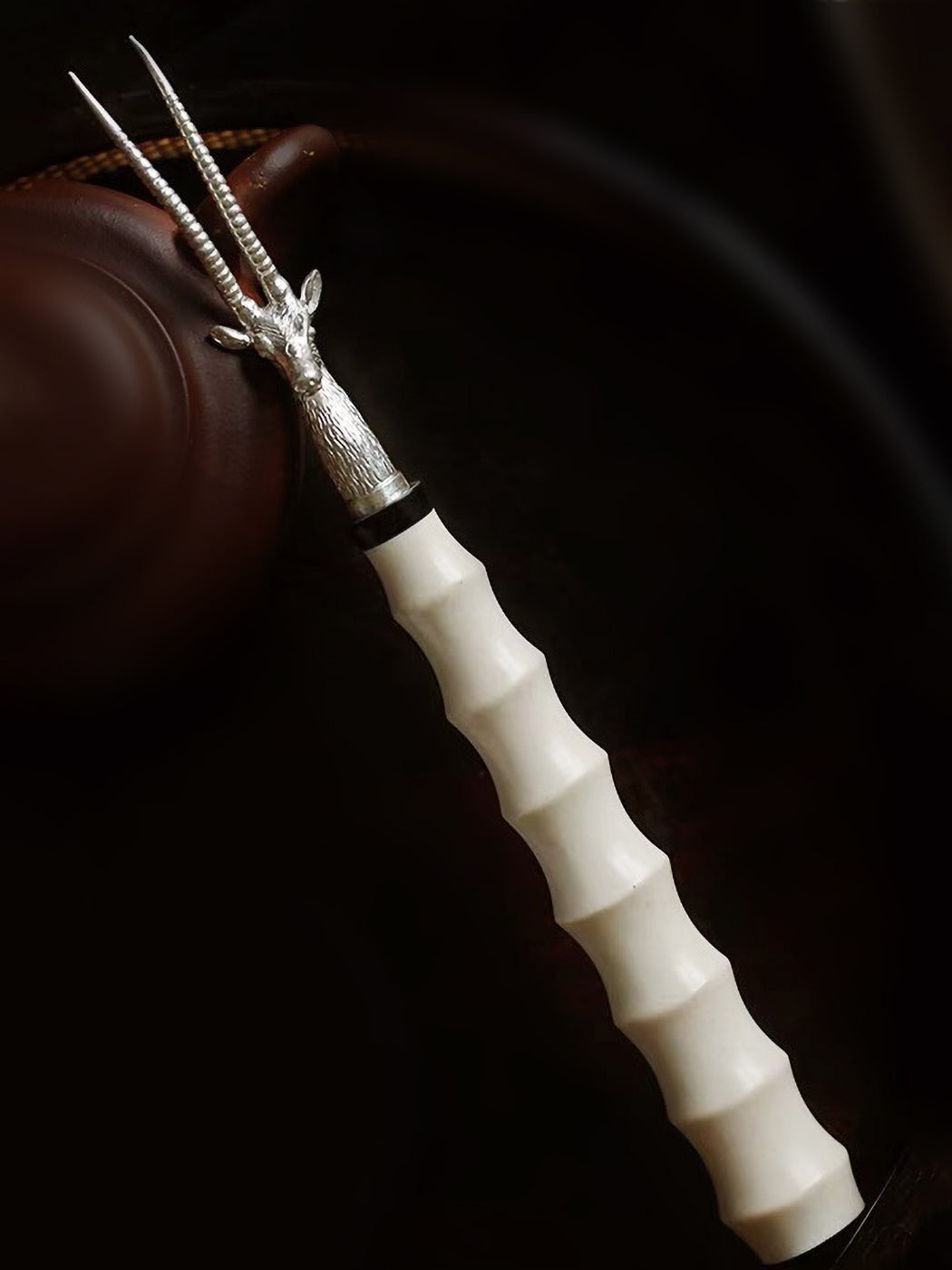 Sterling silver gilt tea strainer and tea pick