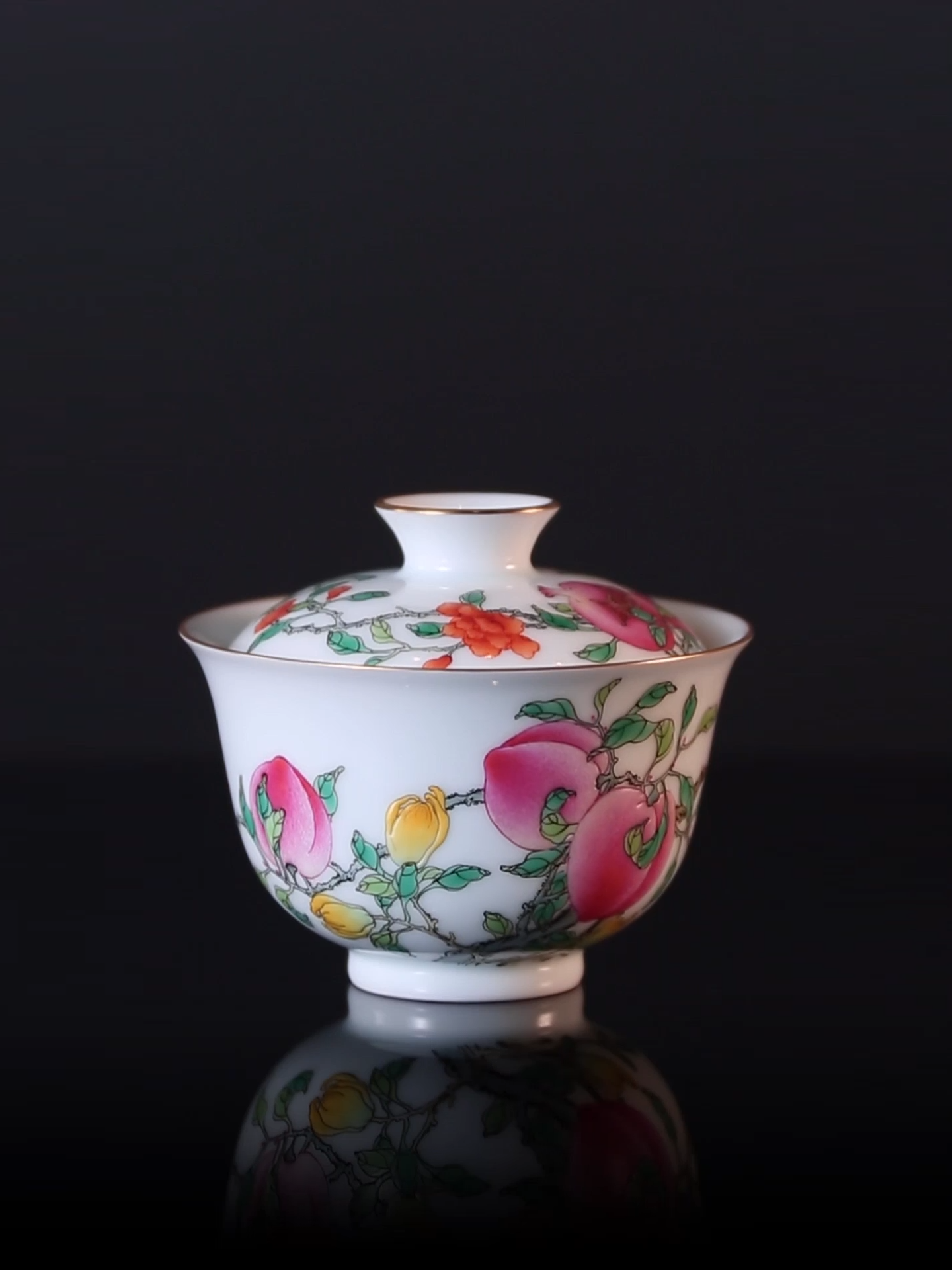 Three Abundances Harmony Covered Bowl