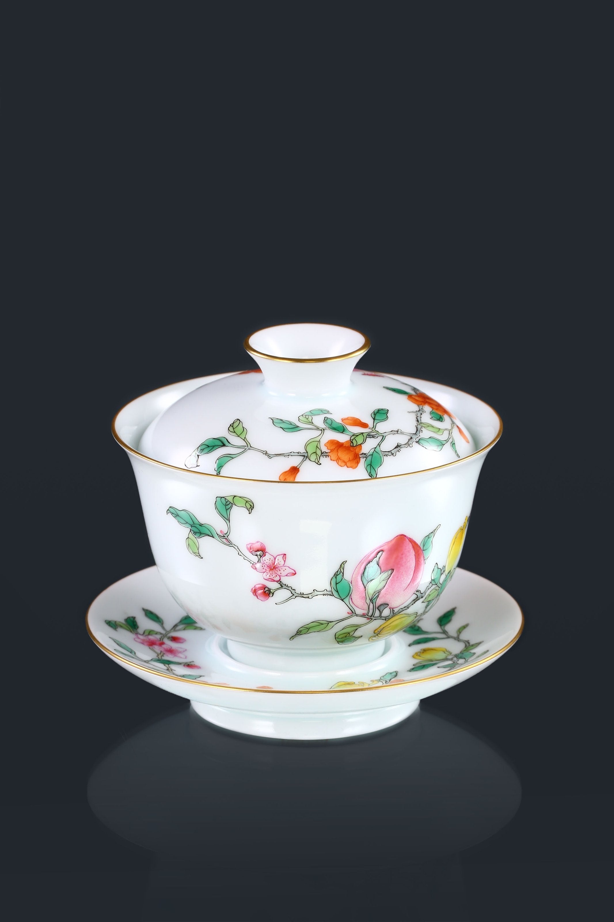 Three Abundances Harmony Covered Bowl