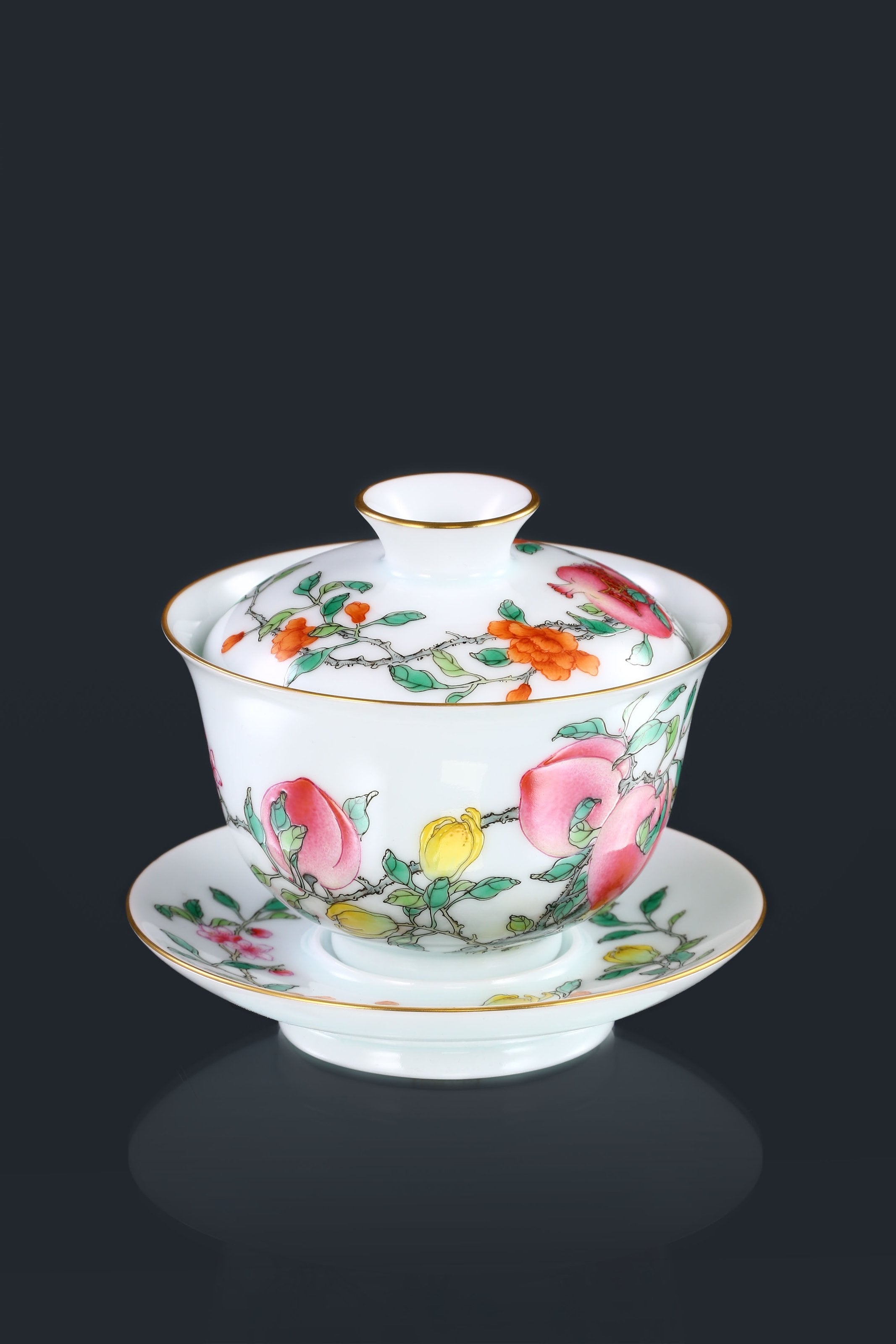 Three Abundances Harmony Covered Bowl