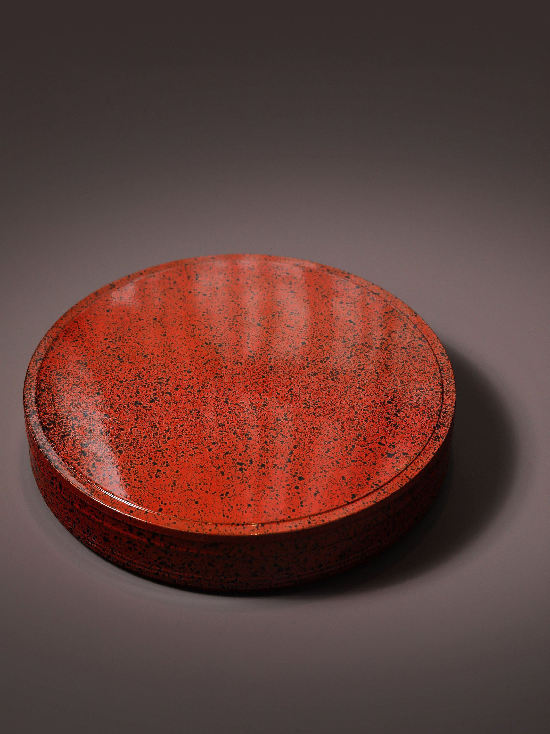 Japanese lacquer string pattern tea box