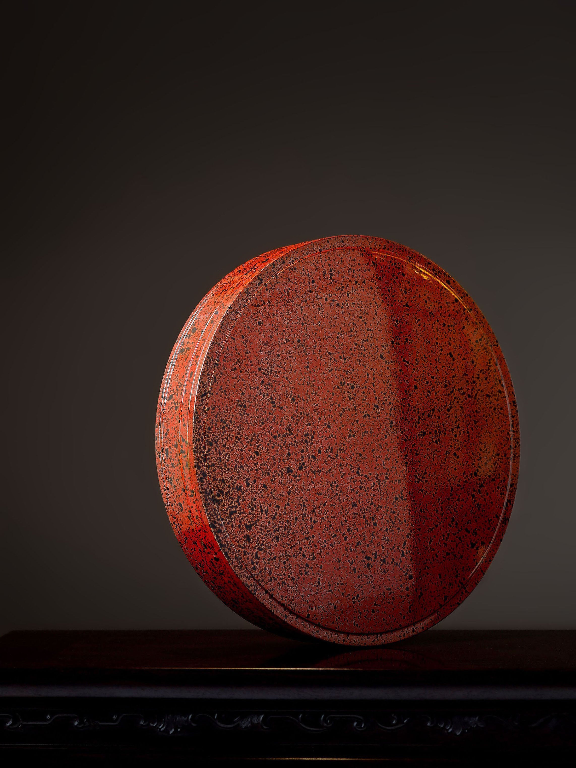 Japanese lacquer string pattern tea box