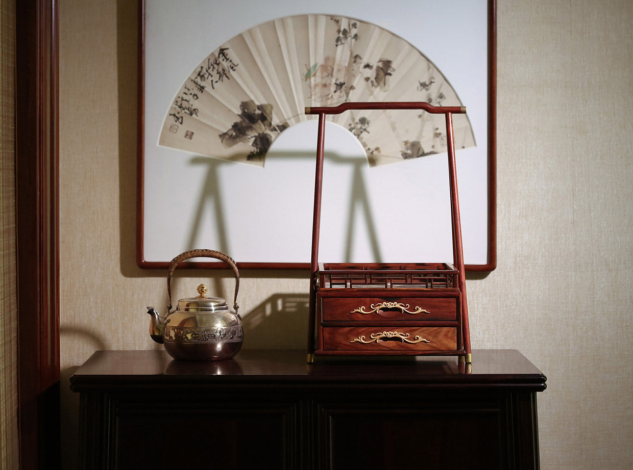 Rosewood Tea Box with Handle