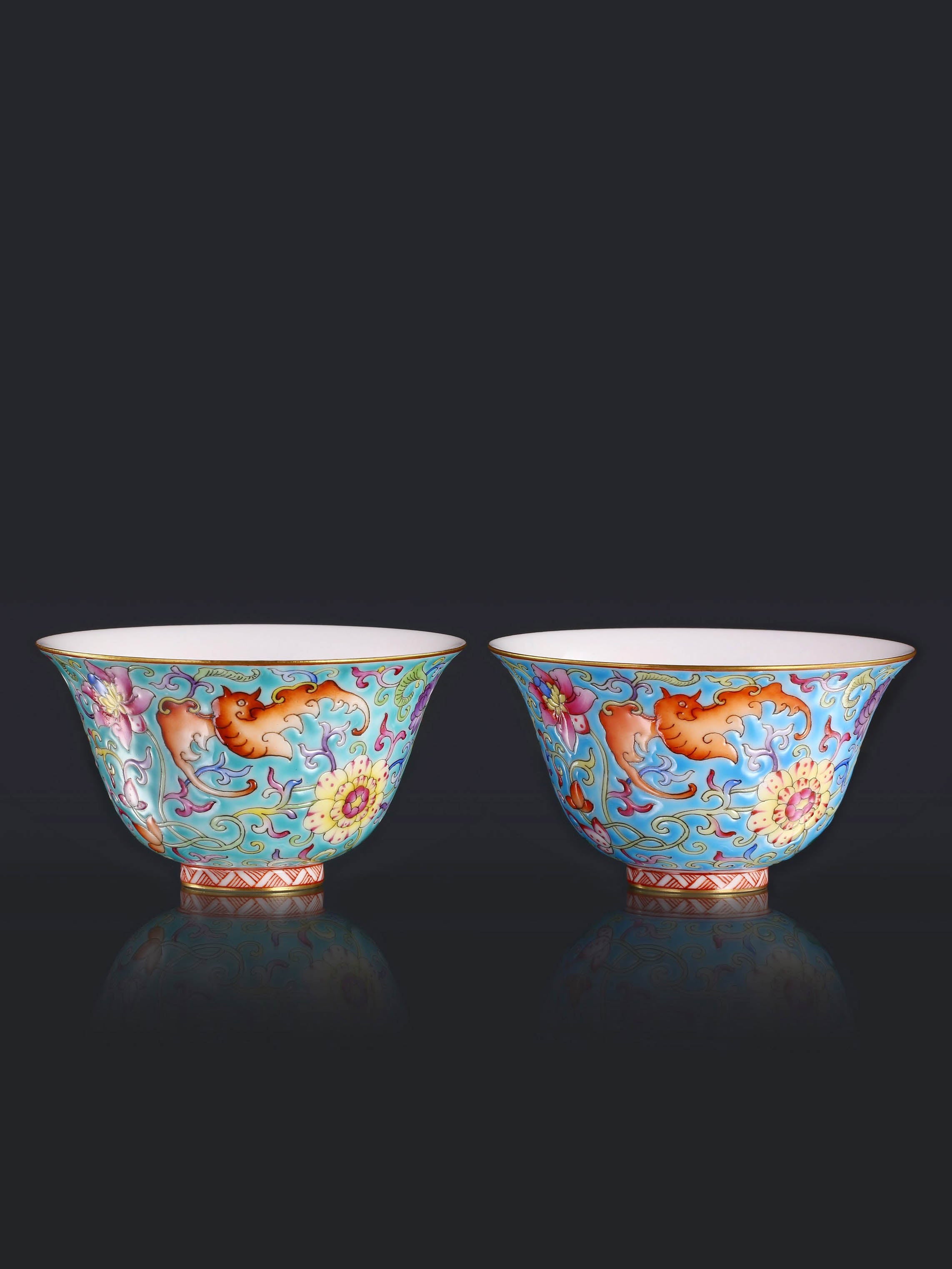 Dayazhai Enamel Floral and Auspicious Cup