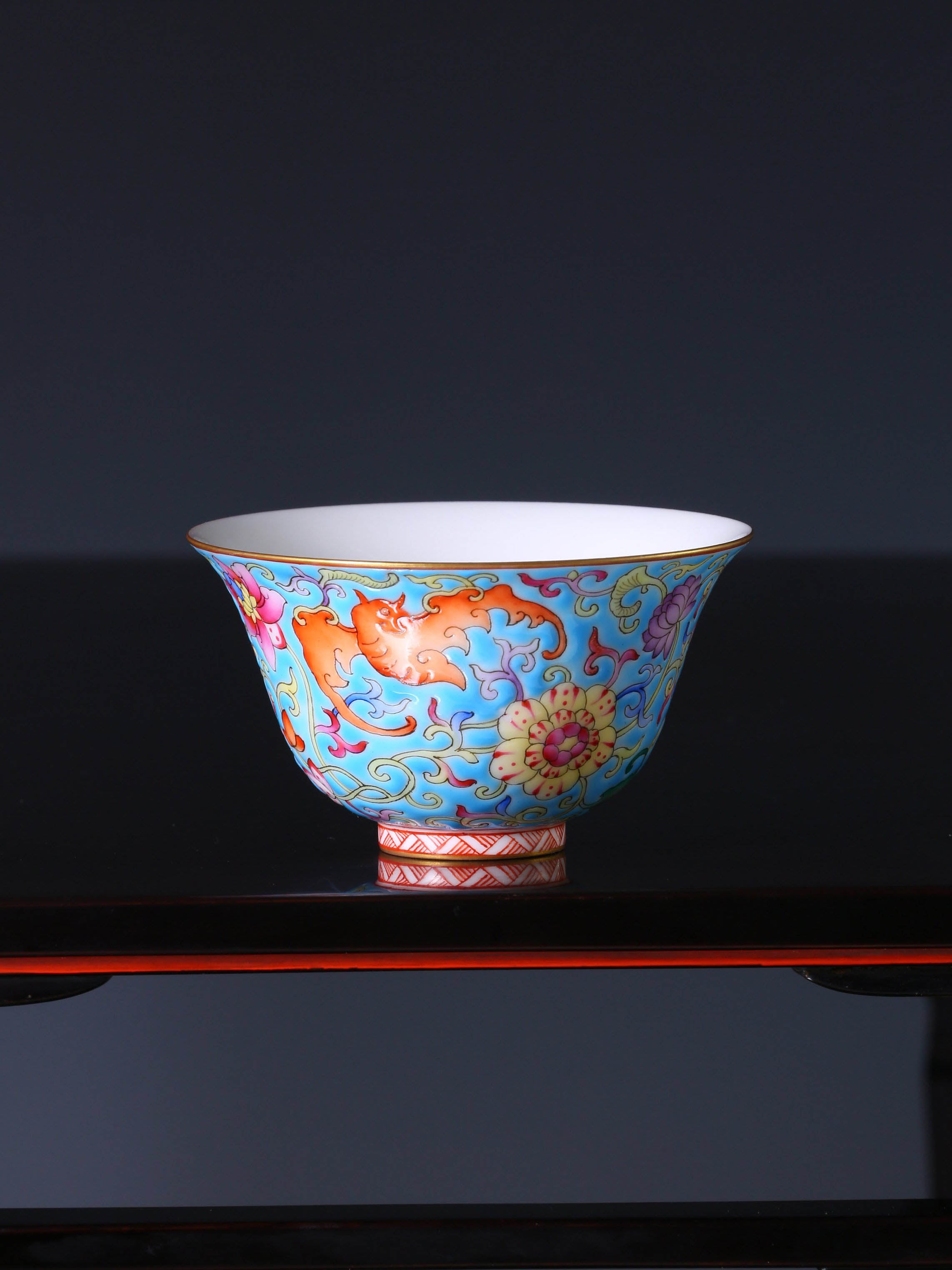 Dayazhai Enamel Floral and Auspicious Cup