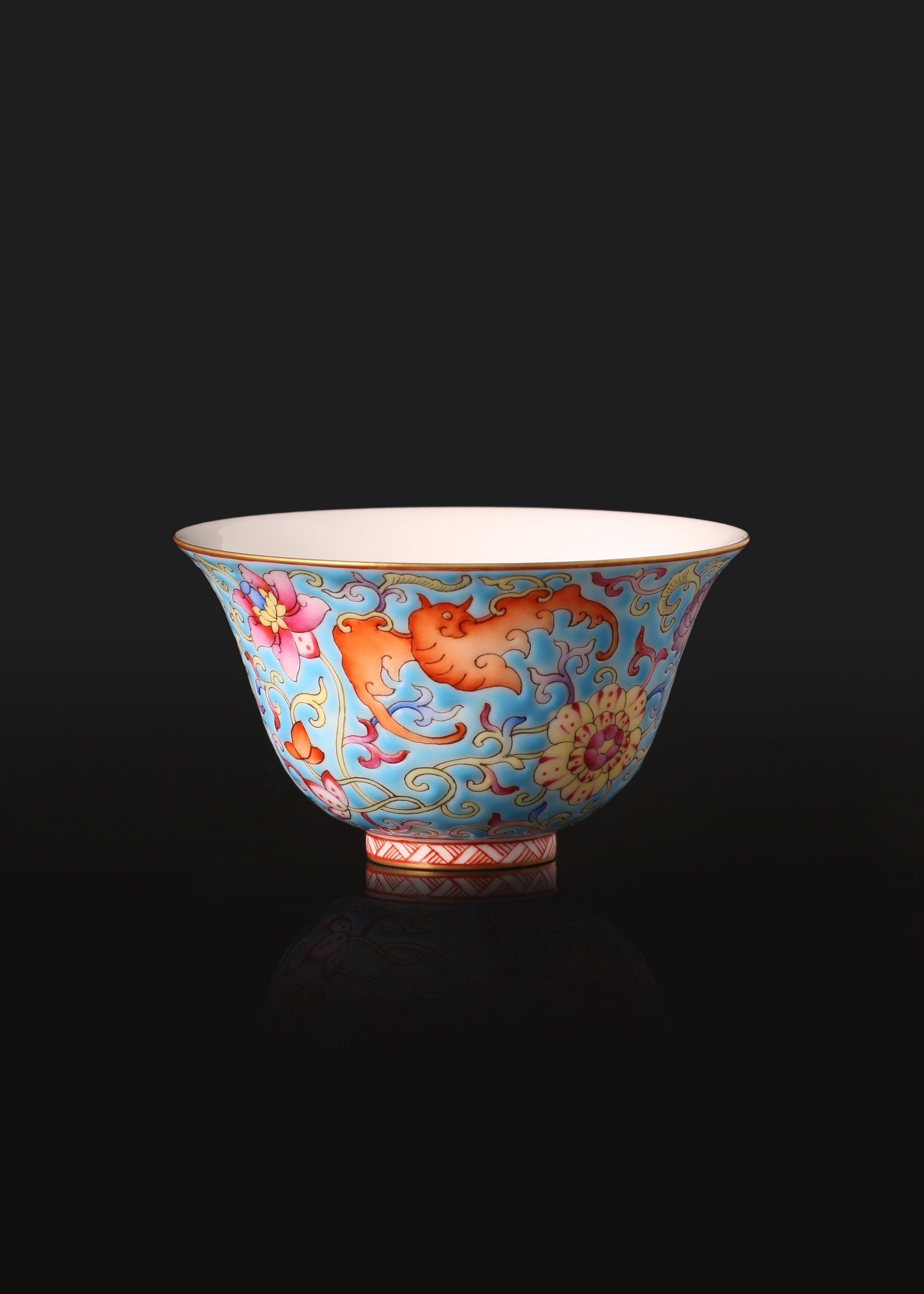 Dayazhai Enamel Floral and Auspicious Cup