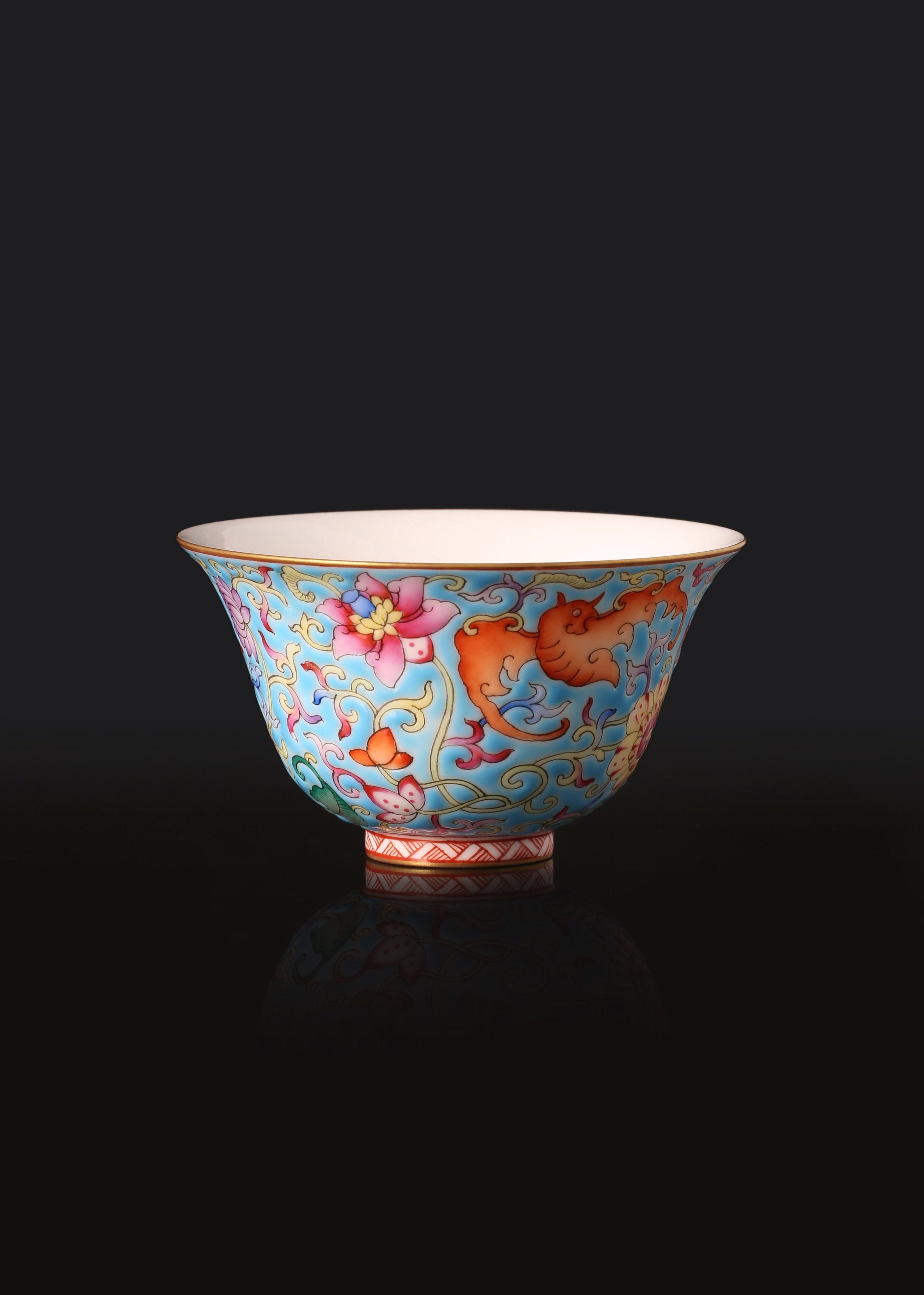 Dayazhai Enamel Floral and Auspicious Cup
