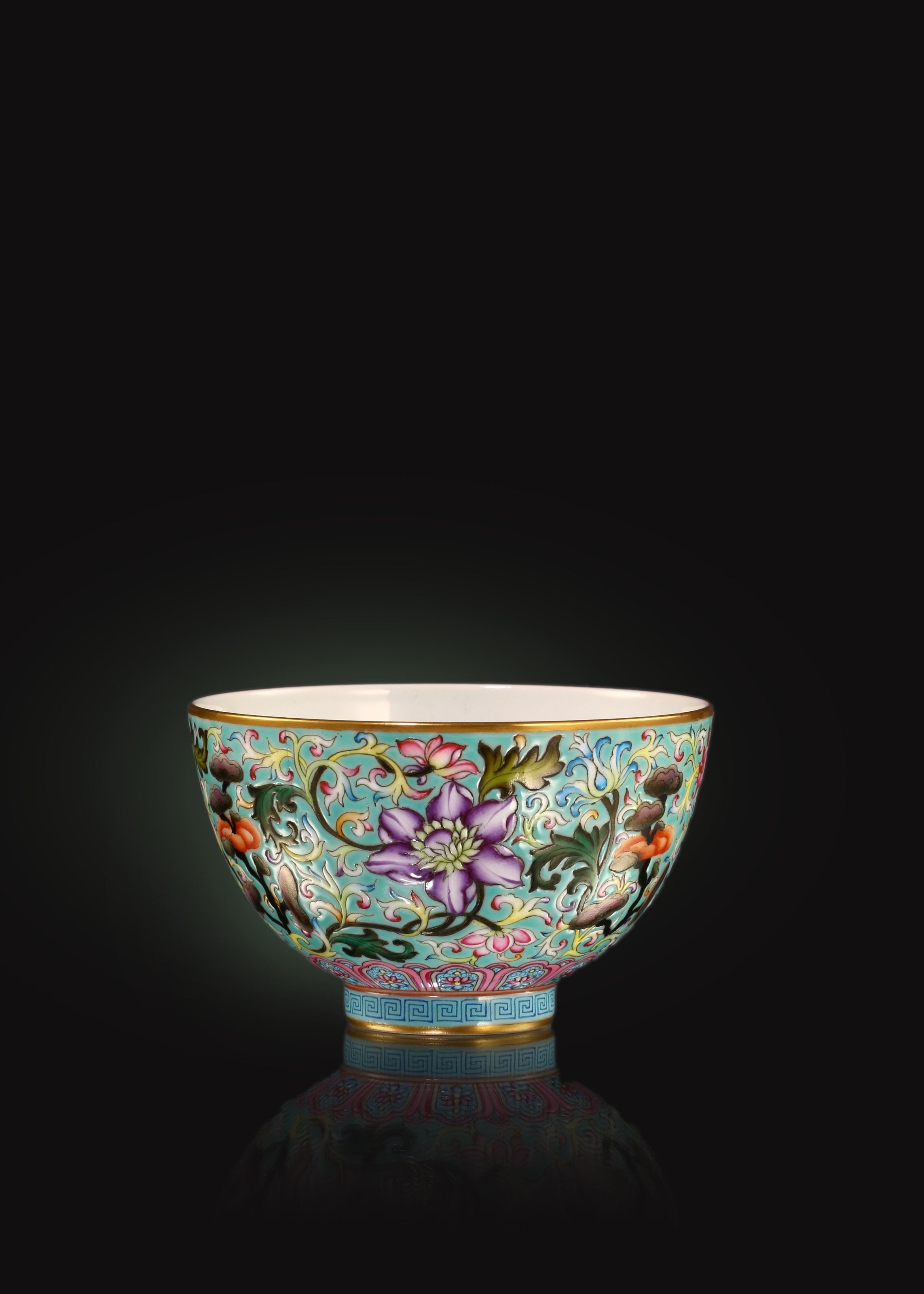Dayazhai Enamel Lingzhi Chicken Heart Cup