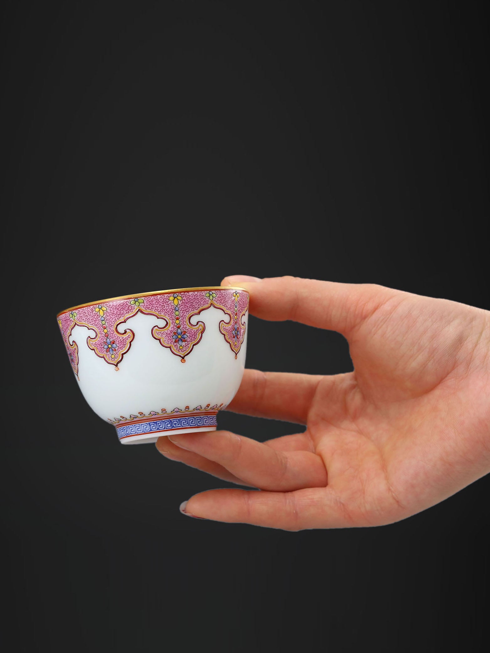 Enamel-painted Ruyi Bell Cup