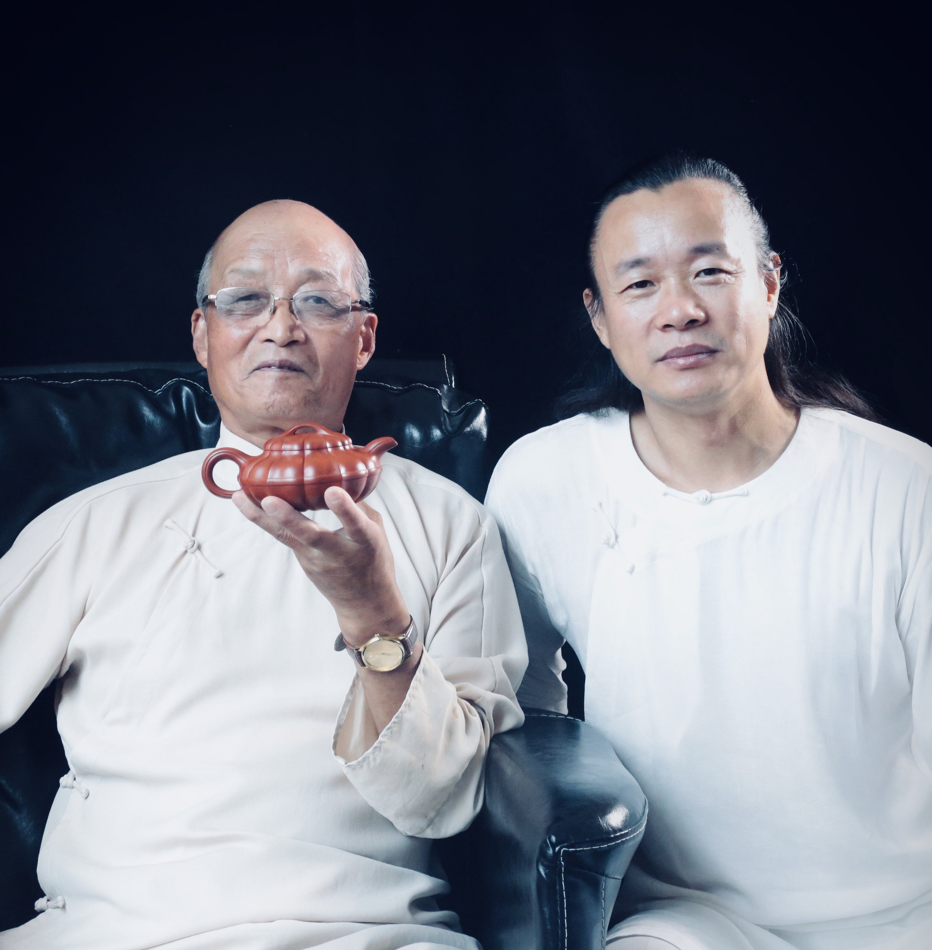 Fang Lipin Huanglongshan Cinnabar Hexagonal Pear-Shaped Red Clay Teapot 