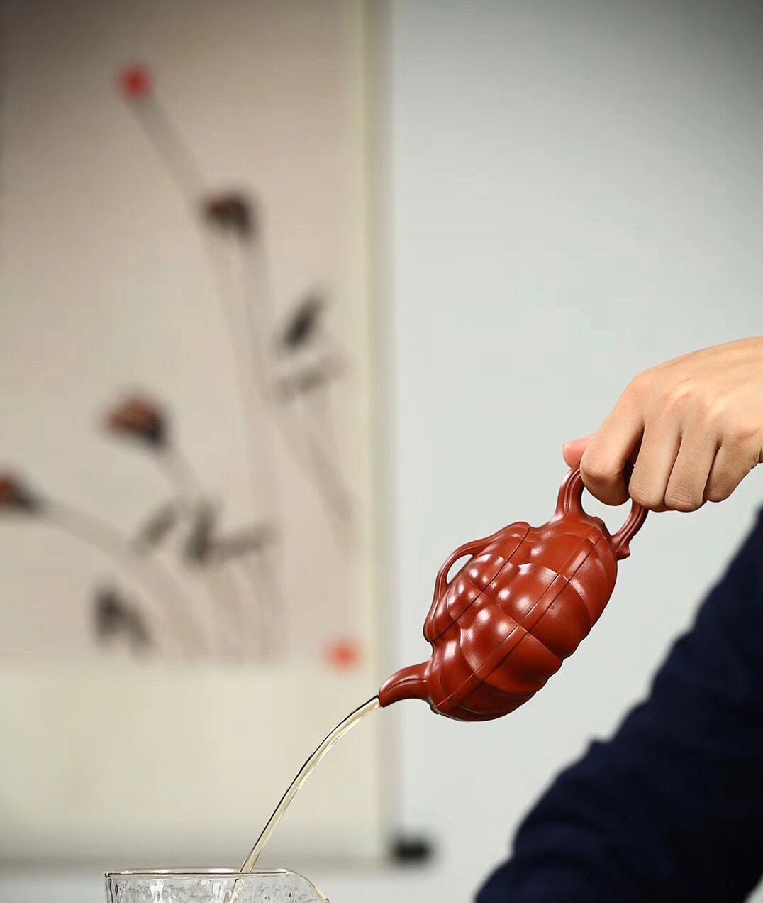 Fang Lipin Huanglongshan Cinnabar Mine Thread Round Teapot