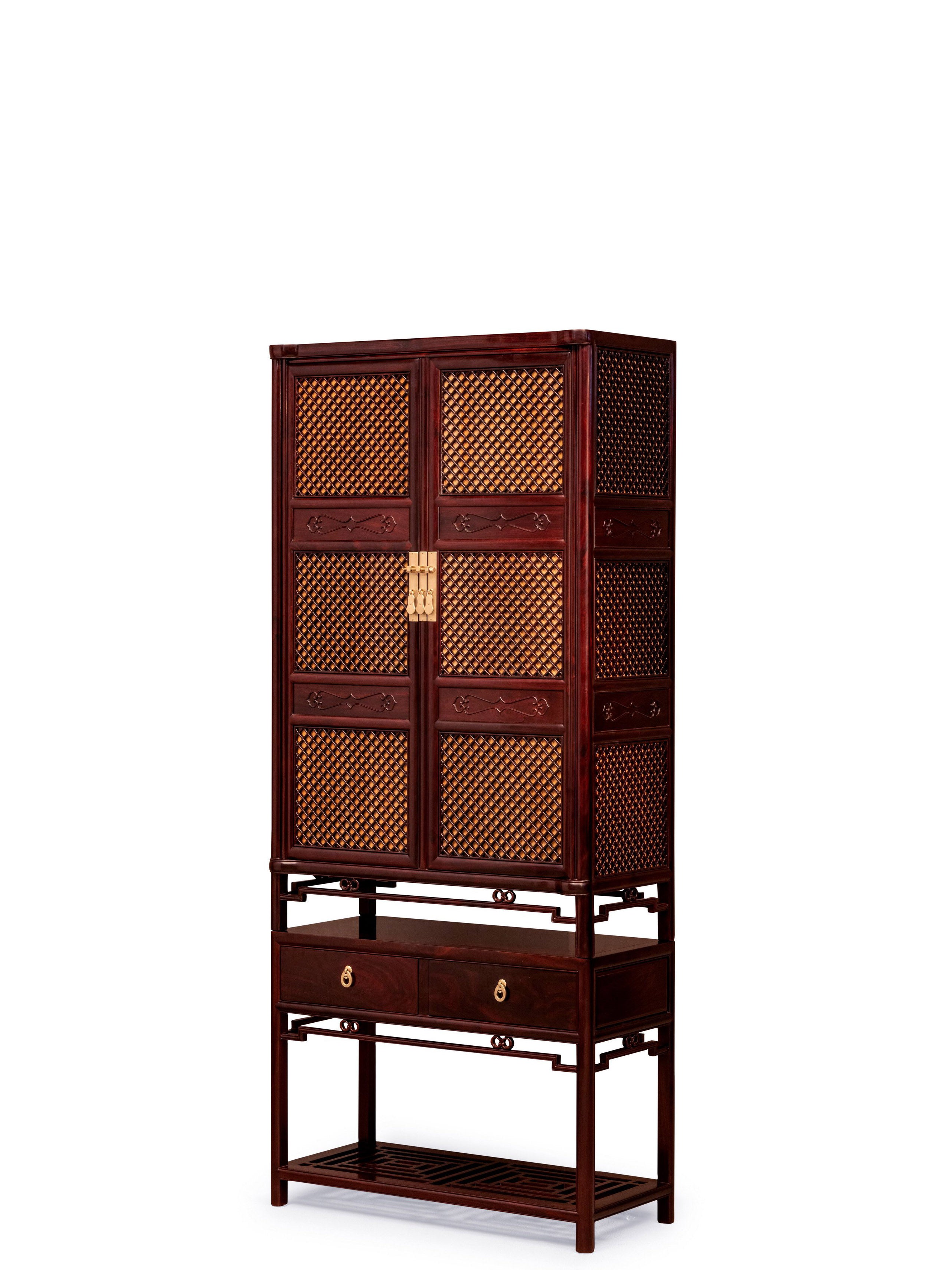 Tea cabinet with drawers, split design