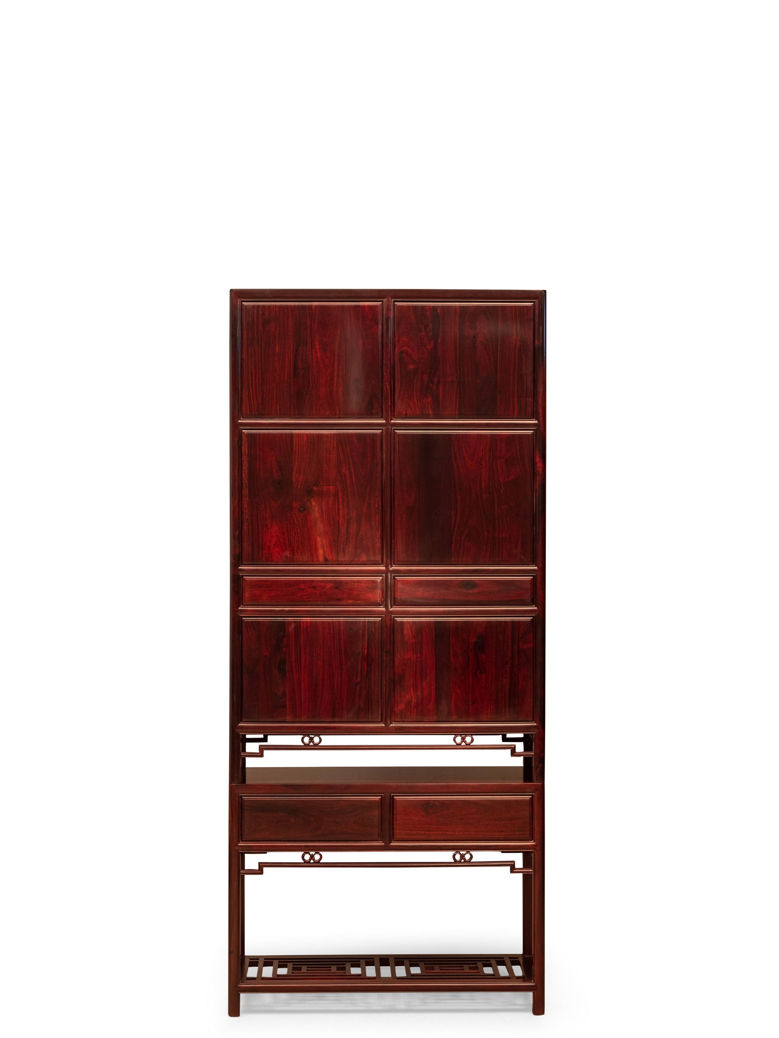 Tea cabinet with drawers, split design