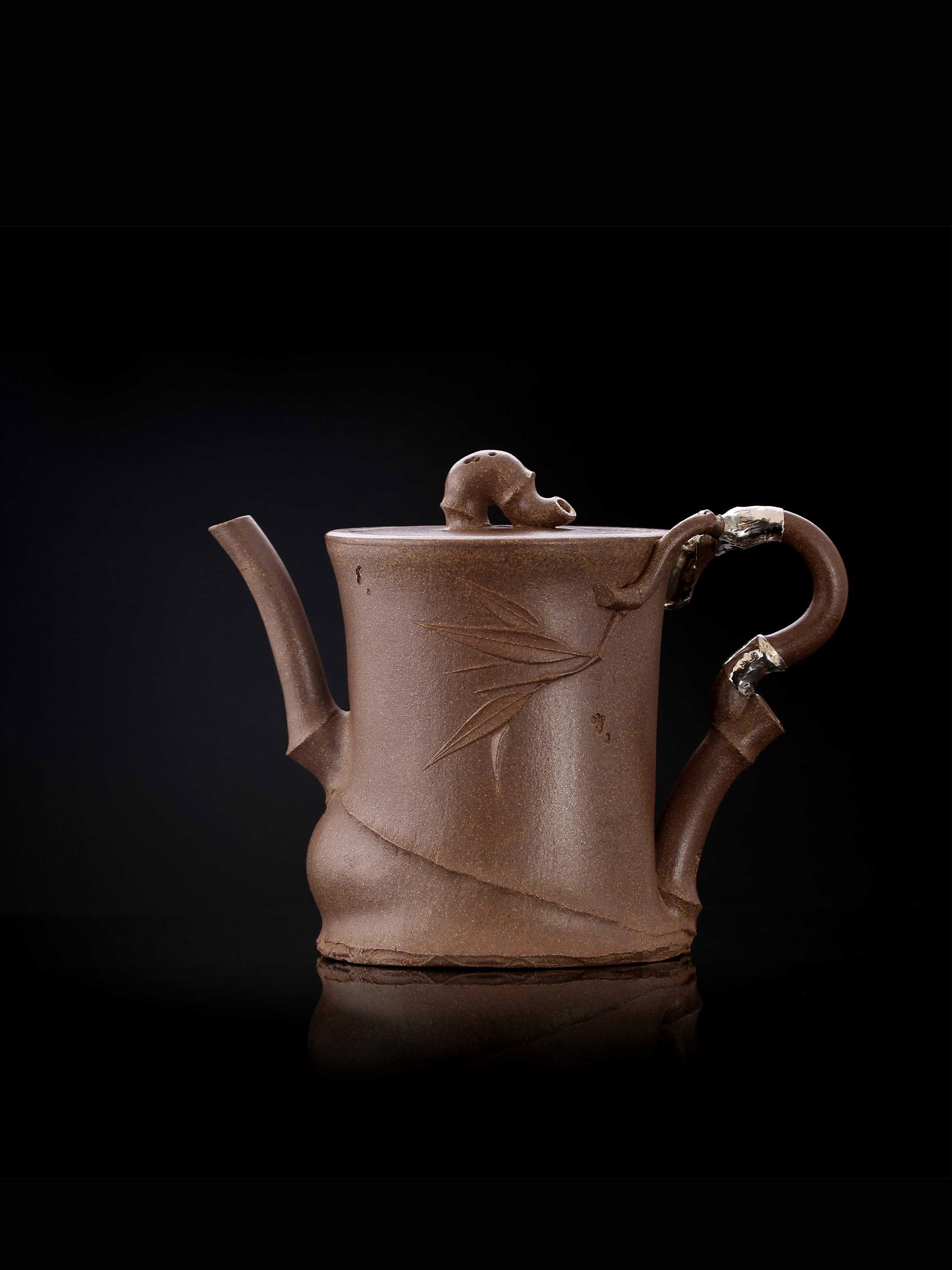 Buddha Belly Bamboo Teapot - Duan Clay