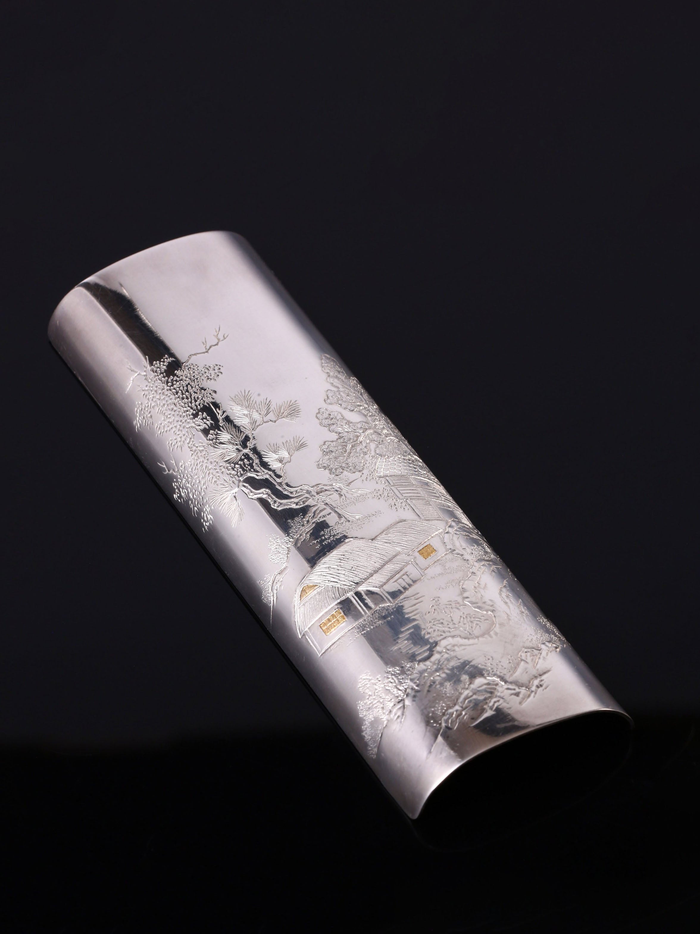 Relief Landscape and Dwelling Design, Pure Silver Tea Scoop