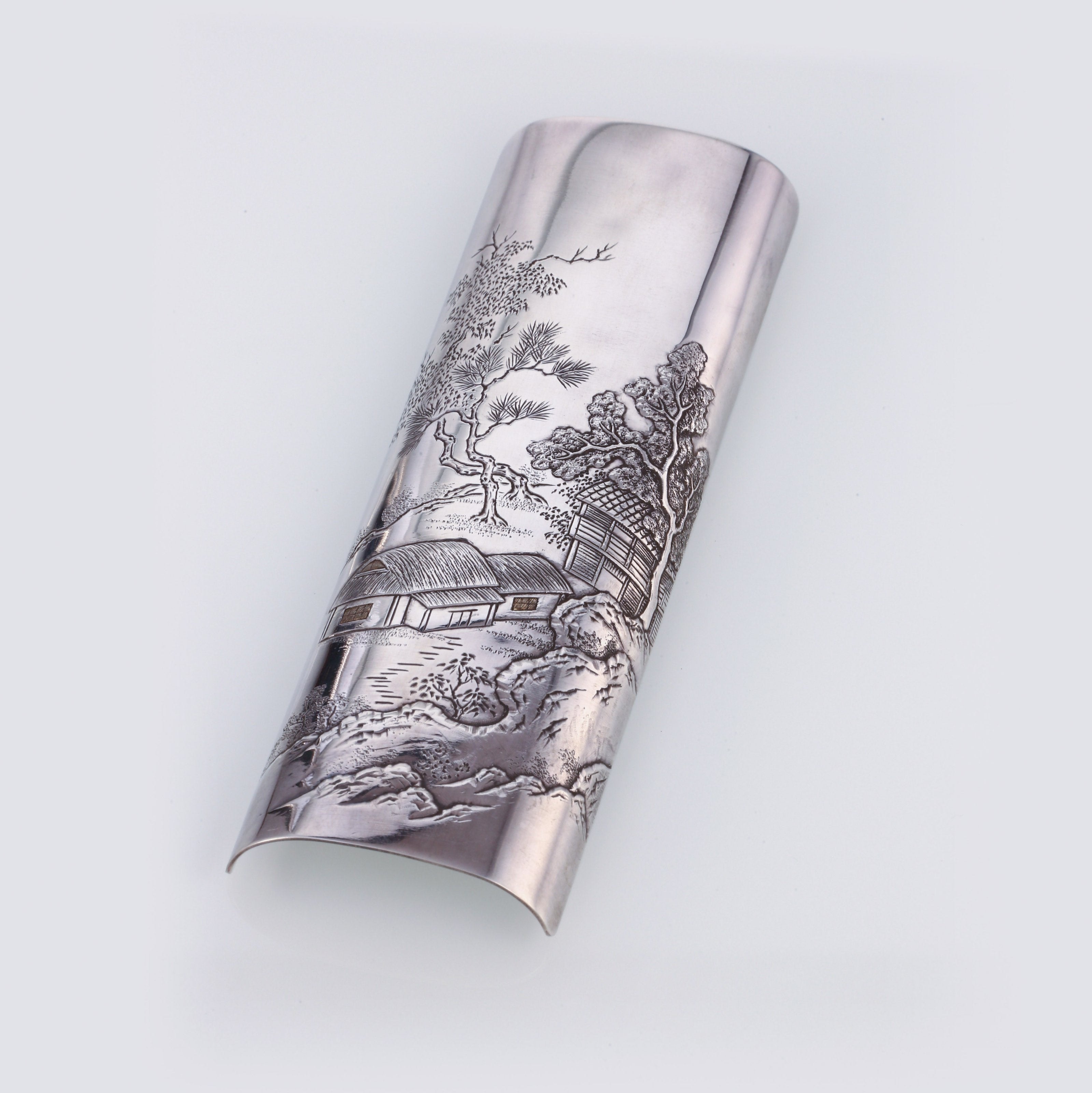 Relief Landscape and Dwelling Design, Pure Silver Tea Scoop