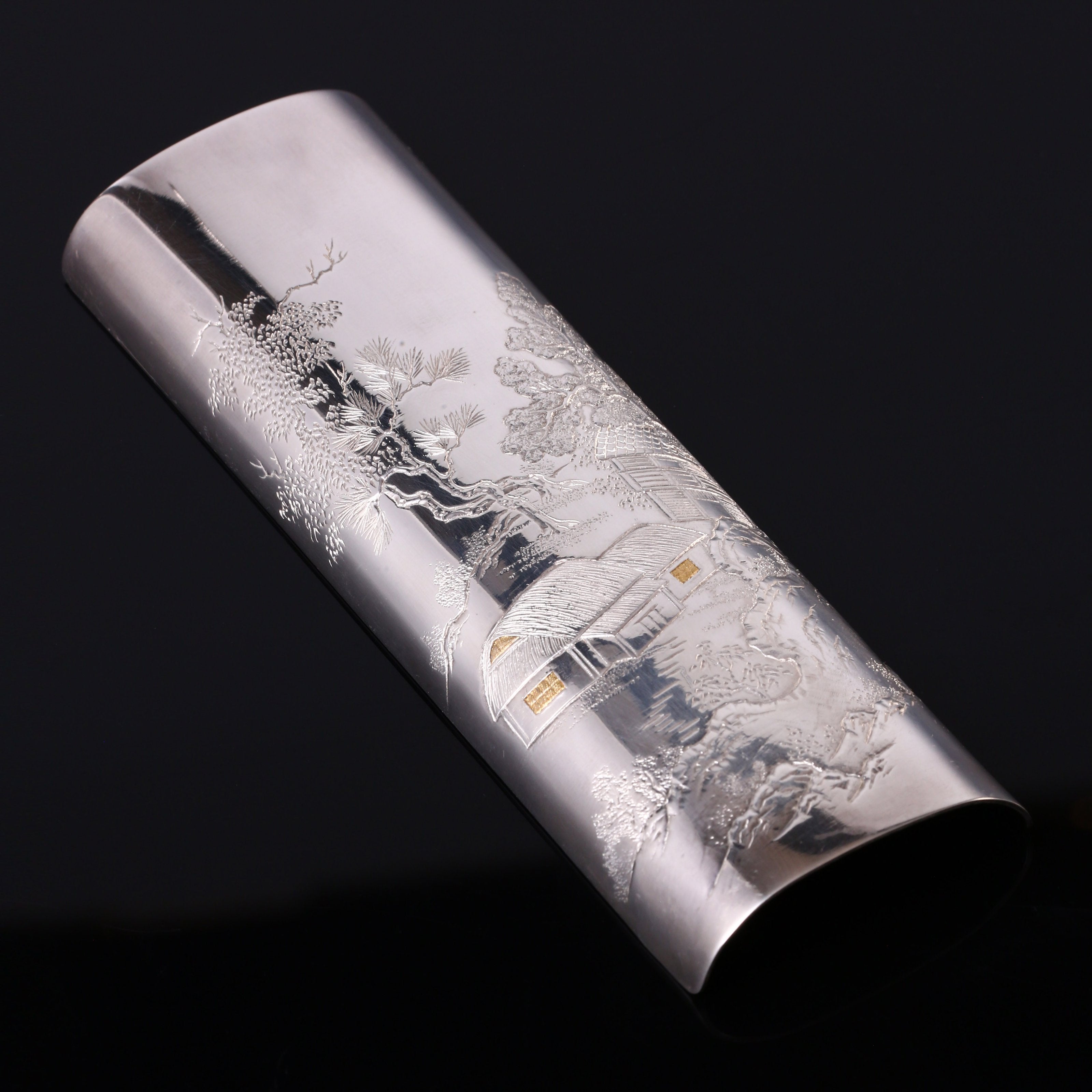 Relief Landscape and Dwelling Design, Pure Silver Tea Scoop