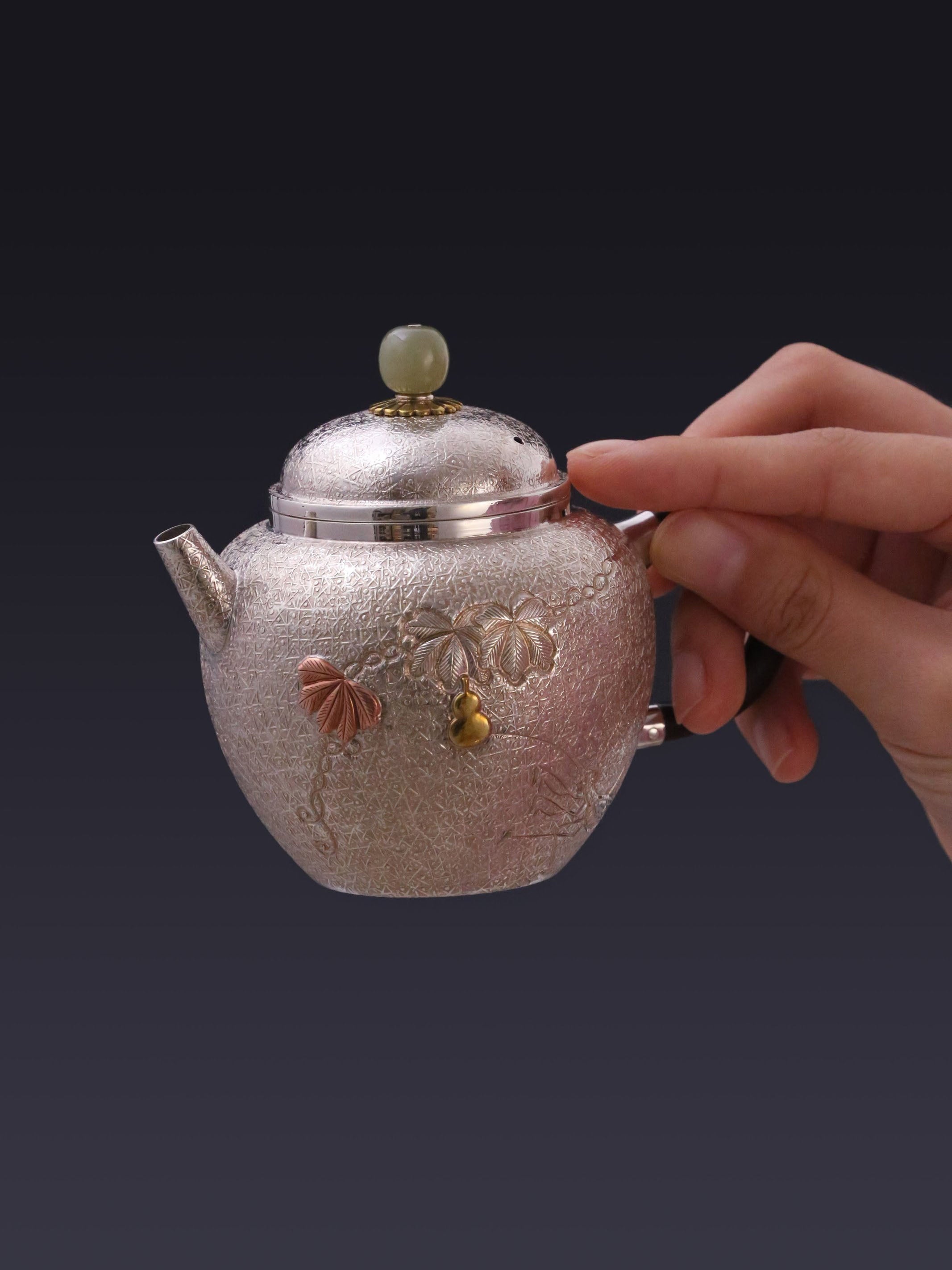 Fulu pure silver teapot