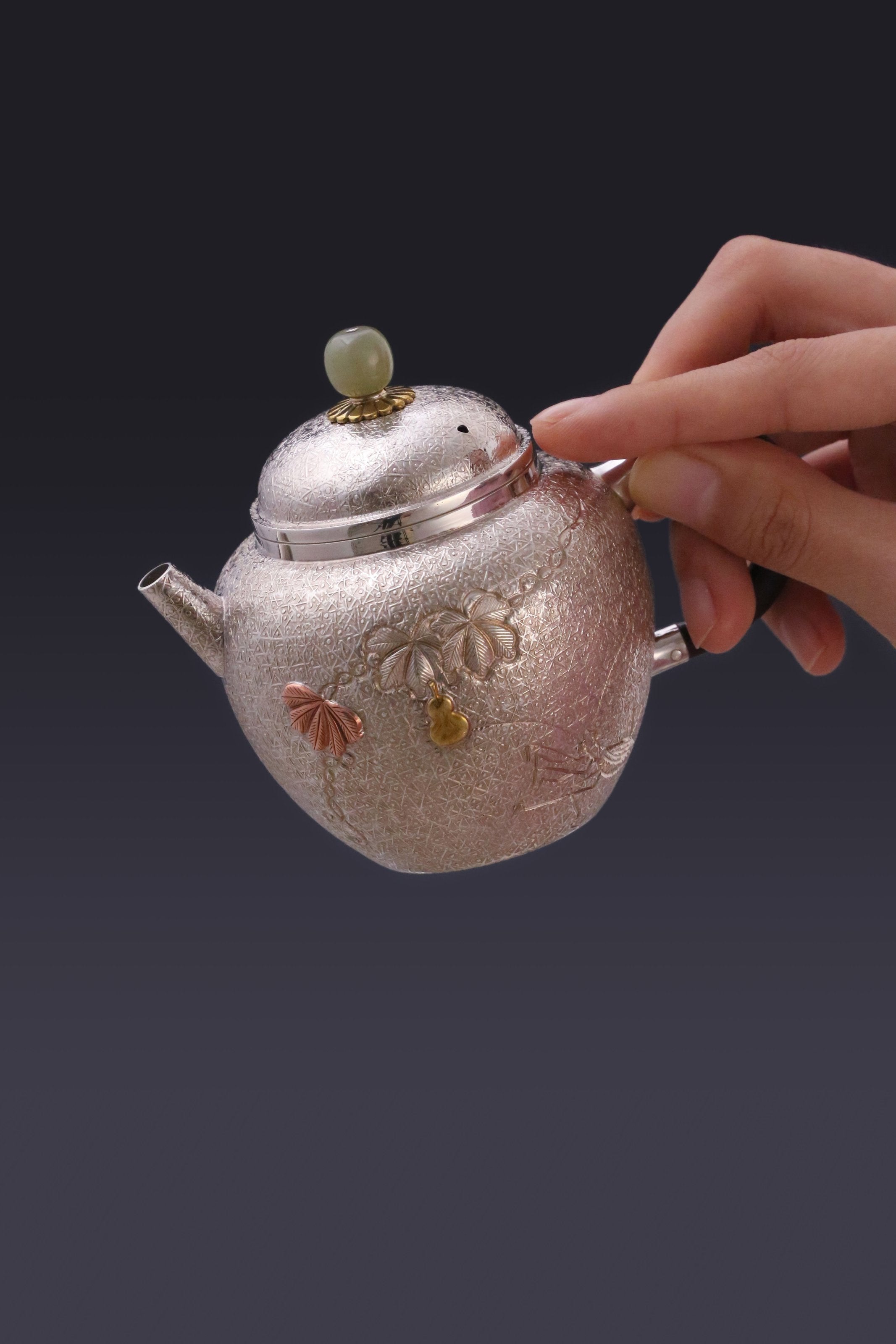 Fulu pure silver teapot