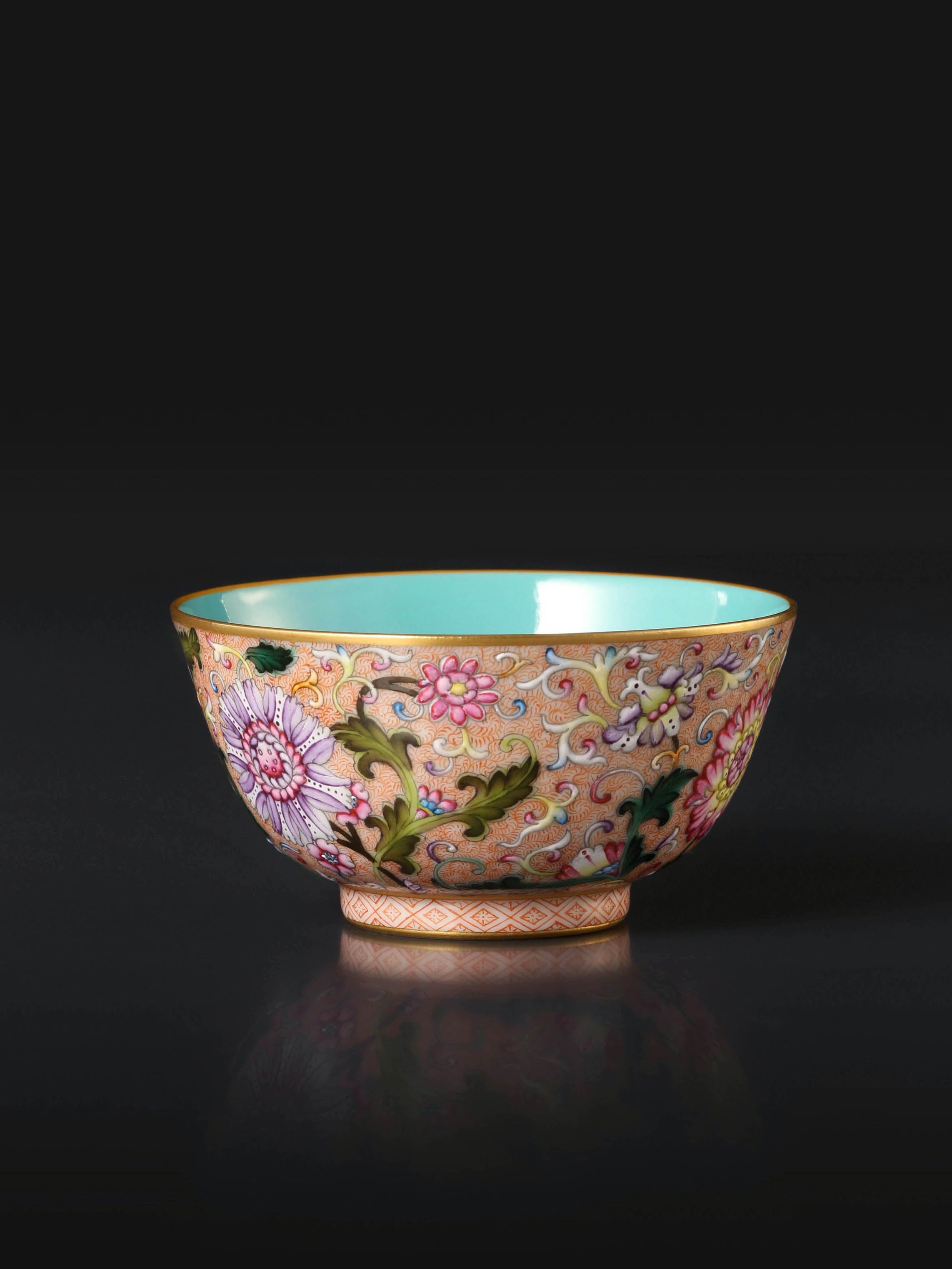 Dayazhai Guyuexuan Floral Pattern Covered Bowl/Cup