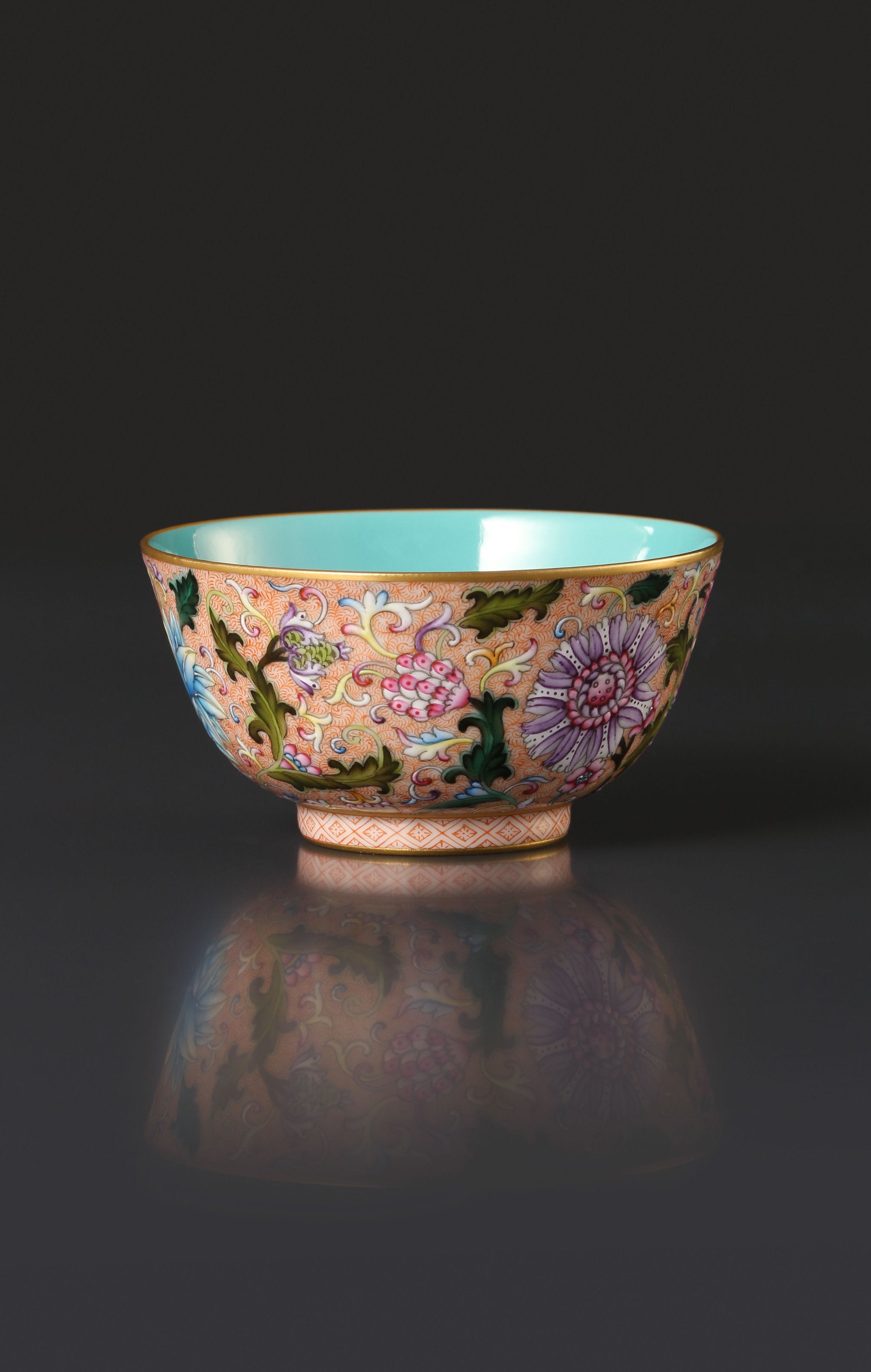 Dayazhai Guyuexuan Floral Pattern Covered Bowl/Cup