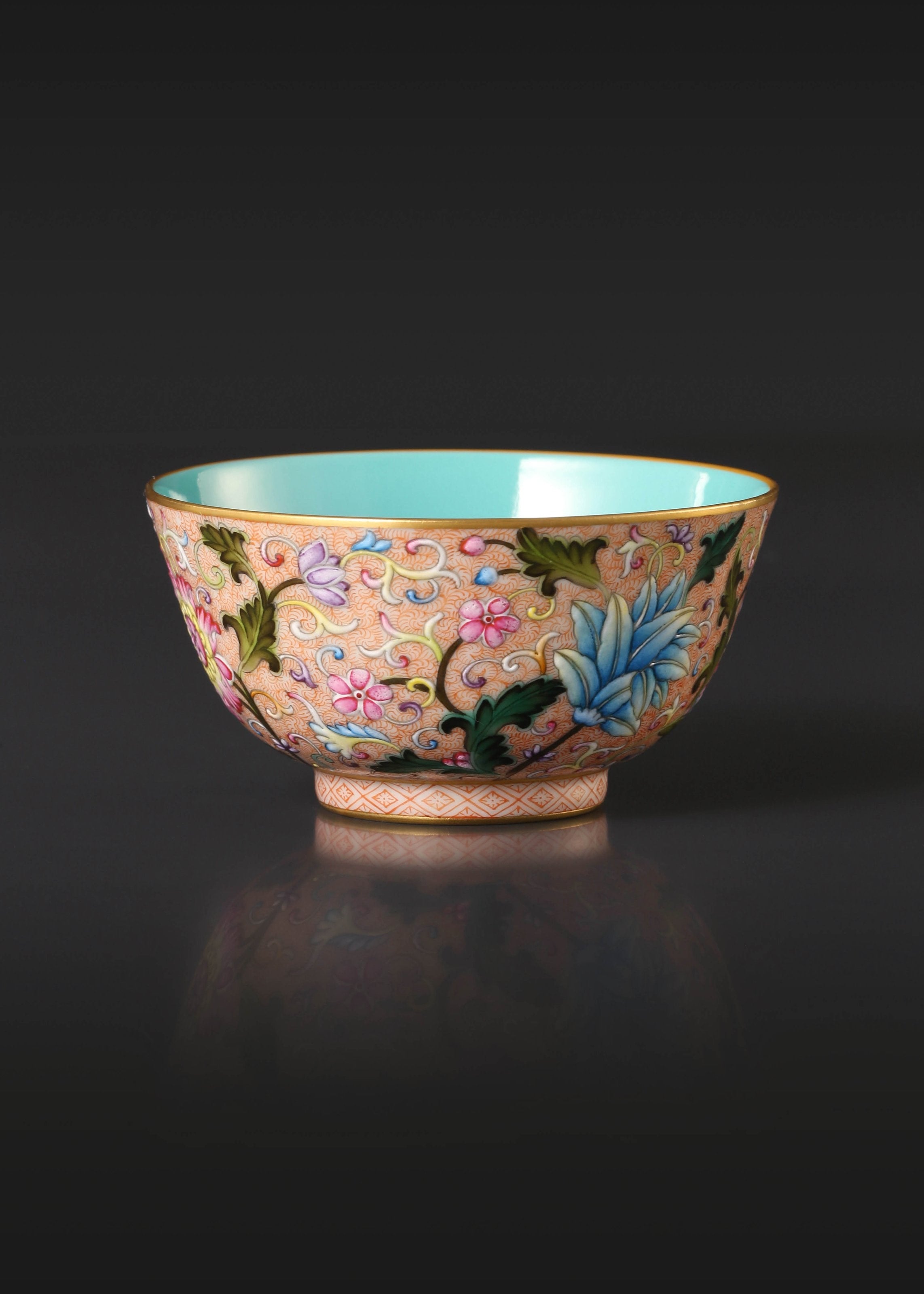 Dayazhai Guyuexuan Floral Pattern Covered Bowl/Cup